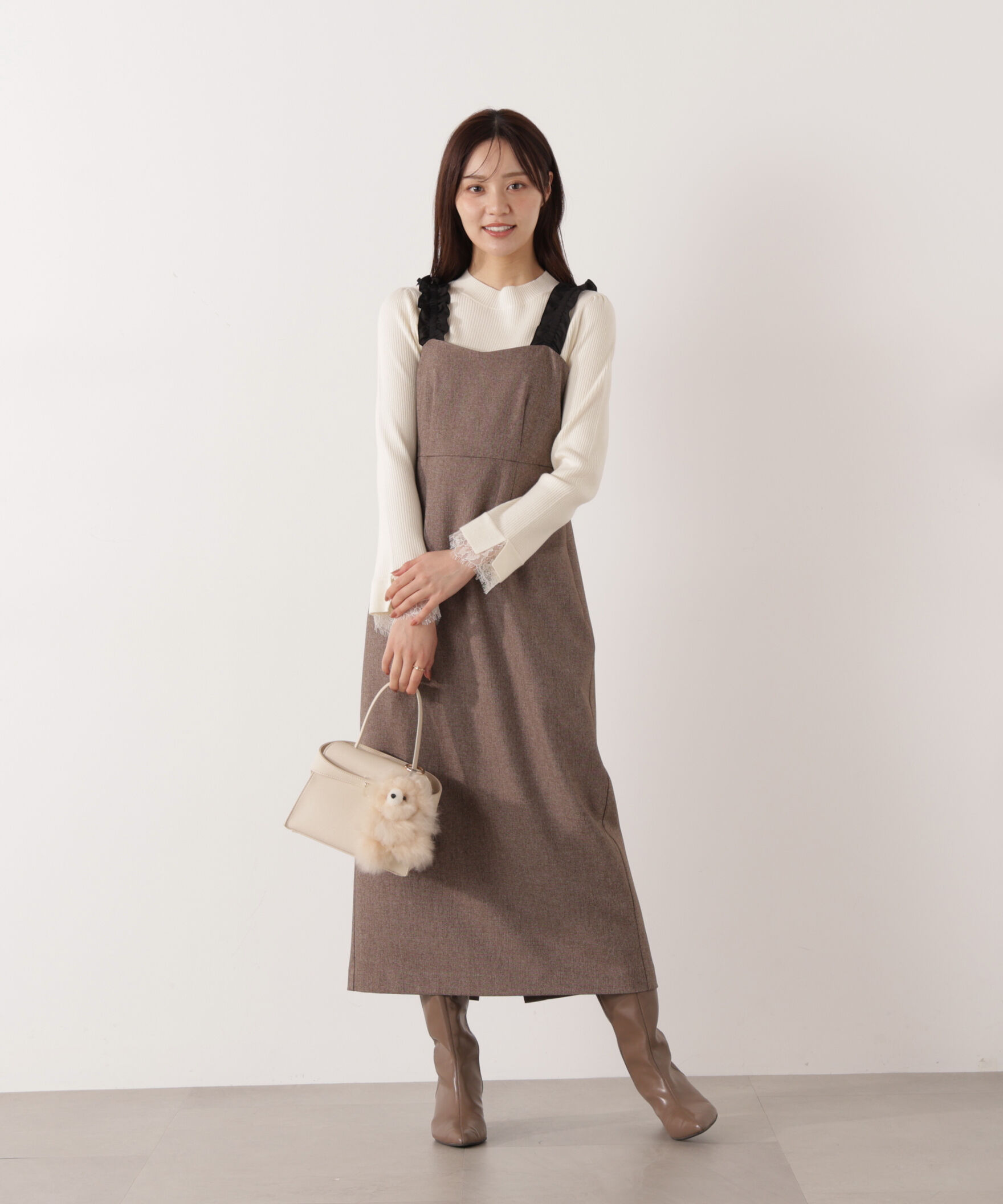PROPORTION BODY DRESSING「フリルショルダーワンピース 25AW」|ワンピース|