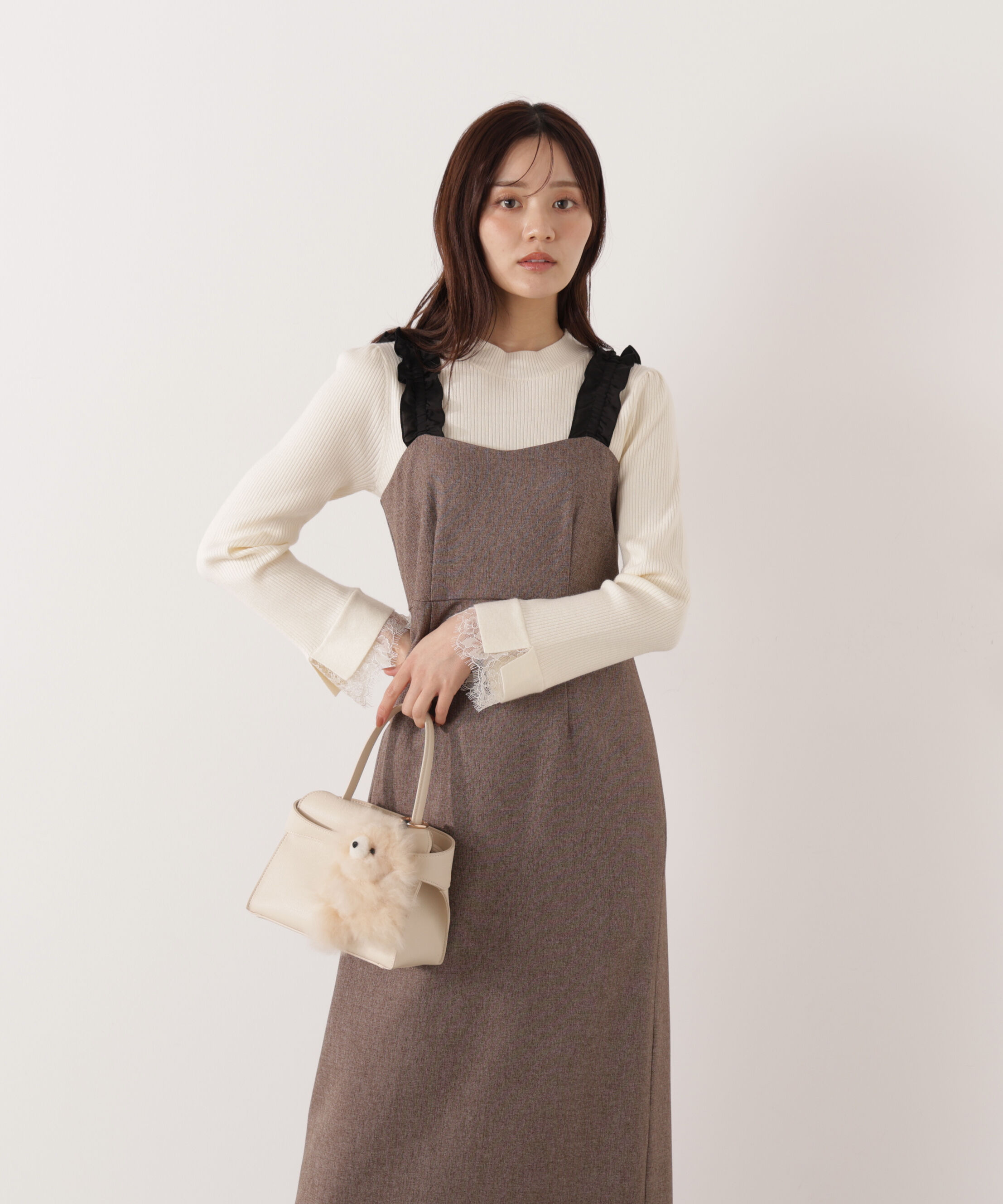 PROPORTION BODY DRESSING「フリルショルダーワンピース 25AW」|ワンピース|