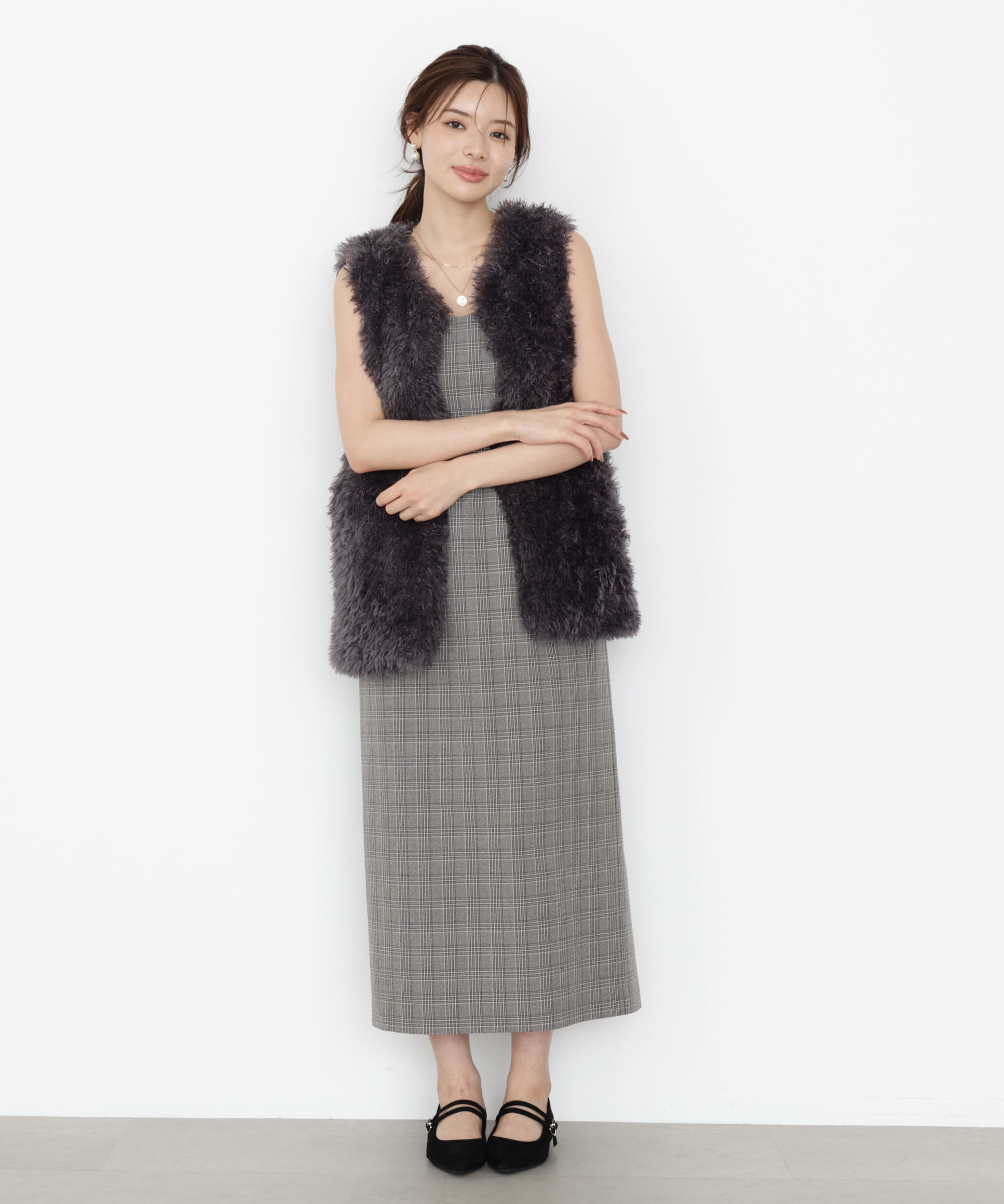 PROPORTION BODY DRESSING「フェイクファージレ 25AW」|ブルゾン・スタジャン|