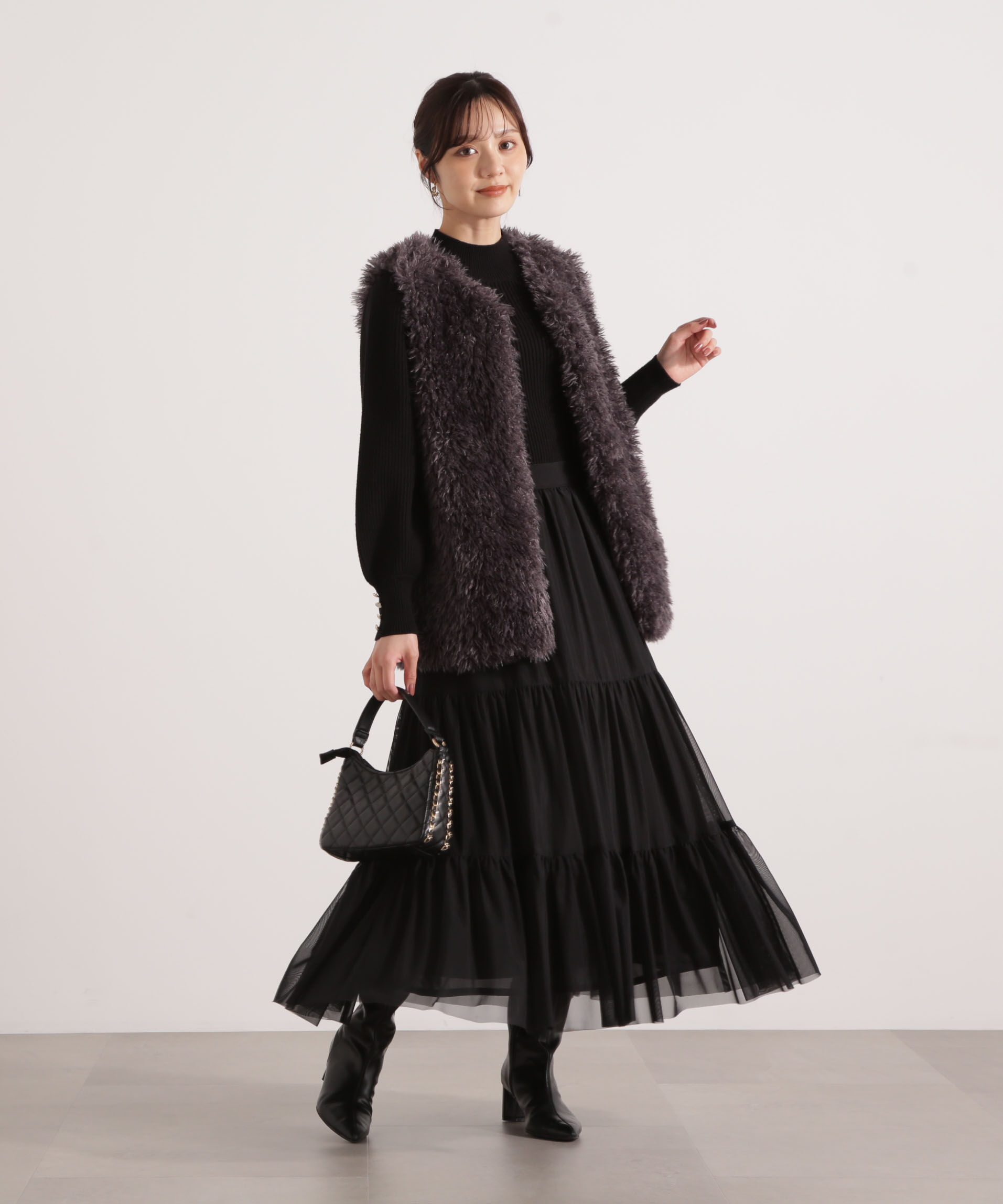 PROPORTION BODY DRESSING「フェイクファージレ 25AW」|ブルゾン・スタジャン|