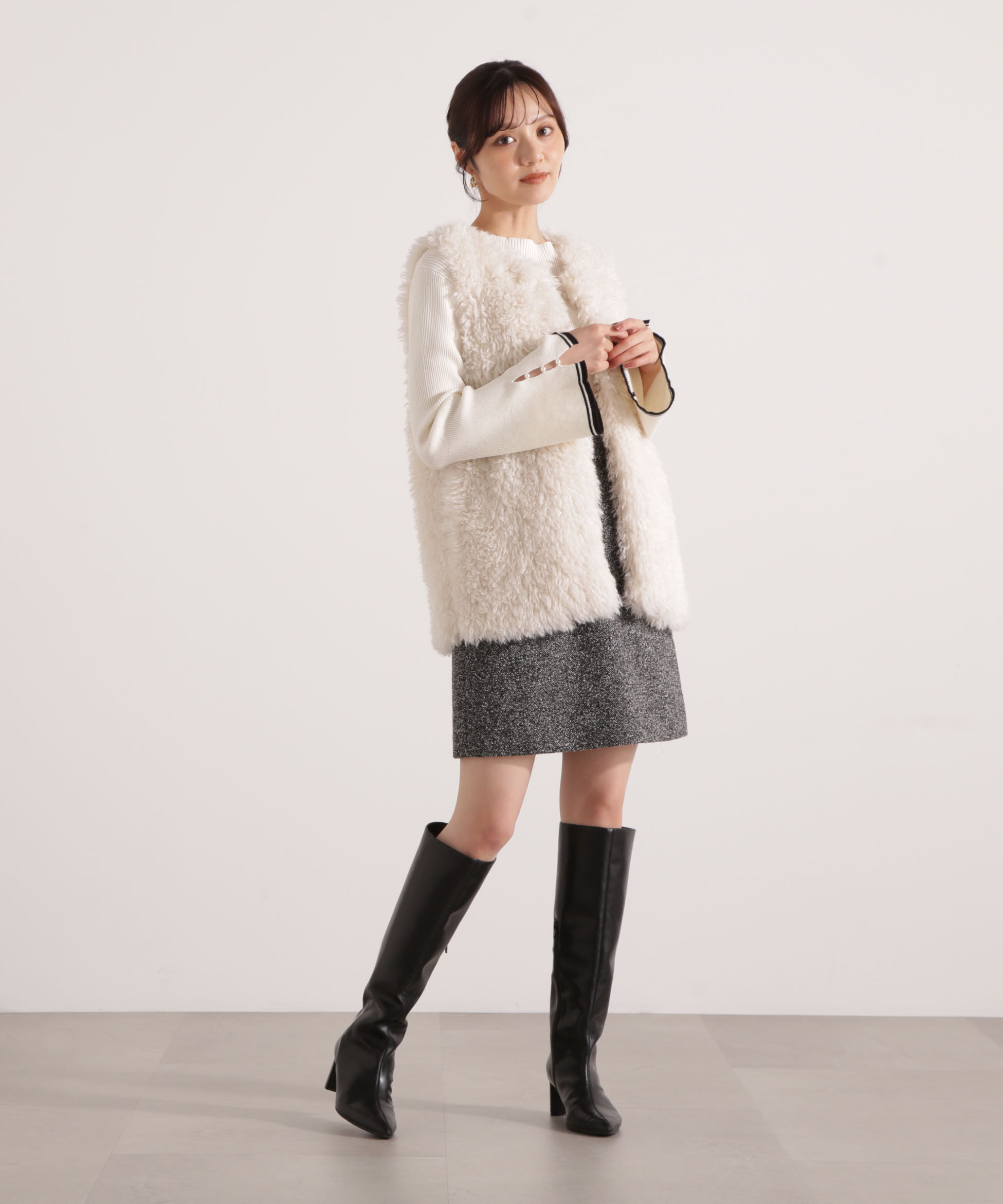 PROPORTION BODY DRESSING「フェイクファージレ 25AW」|ブルゾン・スタジャン|