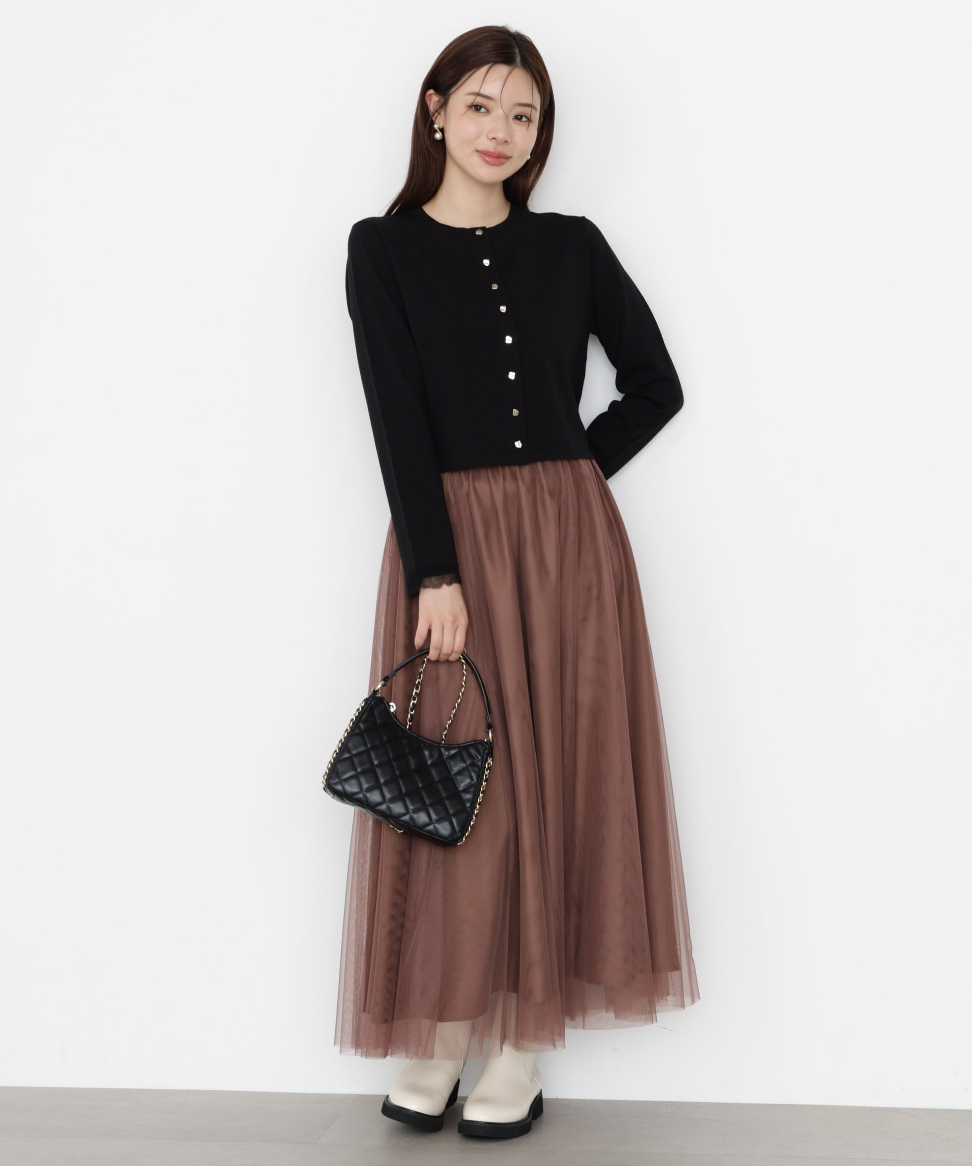 PROPORTION BODY DRESSING「＜ハンドウォッシャブル＞ゴールド釦カーディガン 25AW」|カーディガン|