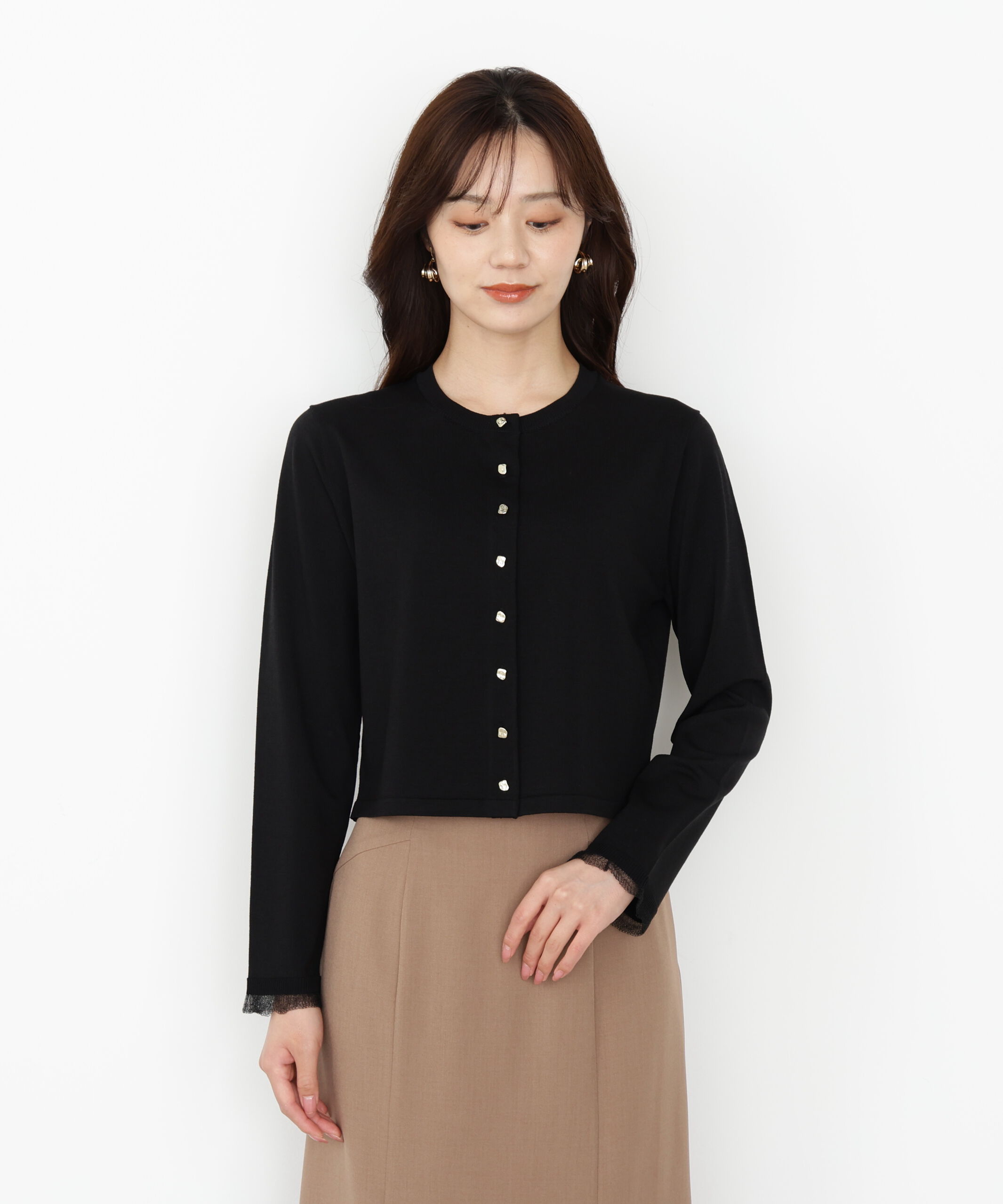 PROPORTION BODY DRESSING「＜ハンドウォッシャブル＞ゴールド釦カーディガン 25AW」|カーディガン|