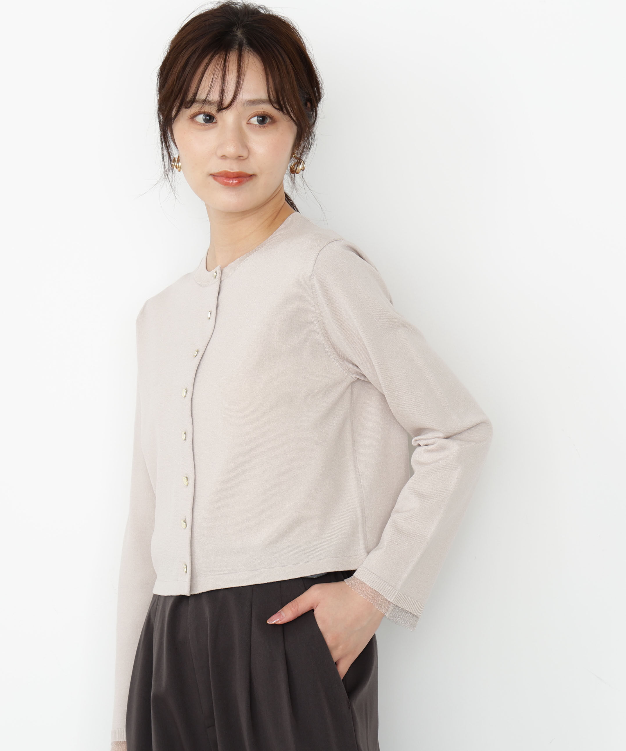PROPORTION BODY DRESSING「＜ハンドウォッシャブル＞ゴールド釦カーディガン 25AW」|カーディガン|