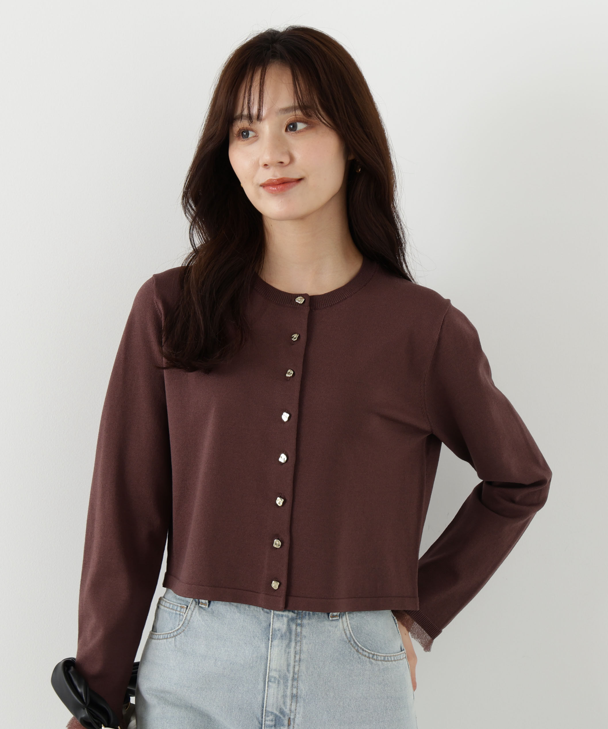 PROPORTION BODY DRESSING「＜ハンドウォッシャブル＞ゴールド釦カーディガン 25AW」|カーディガン|