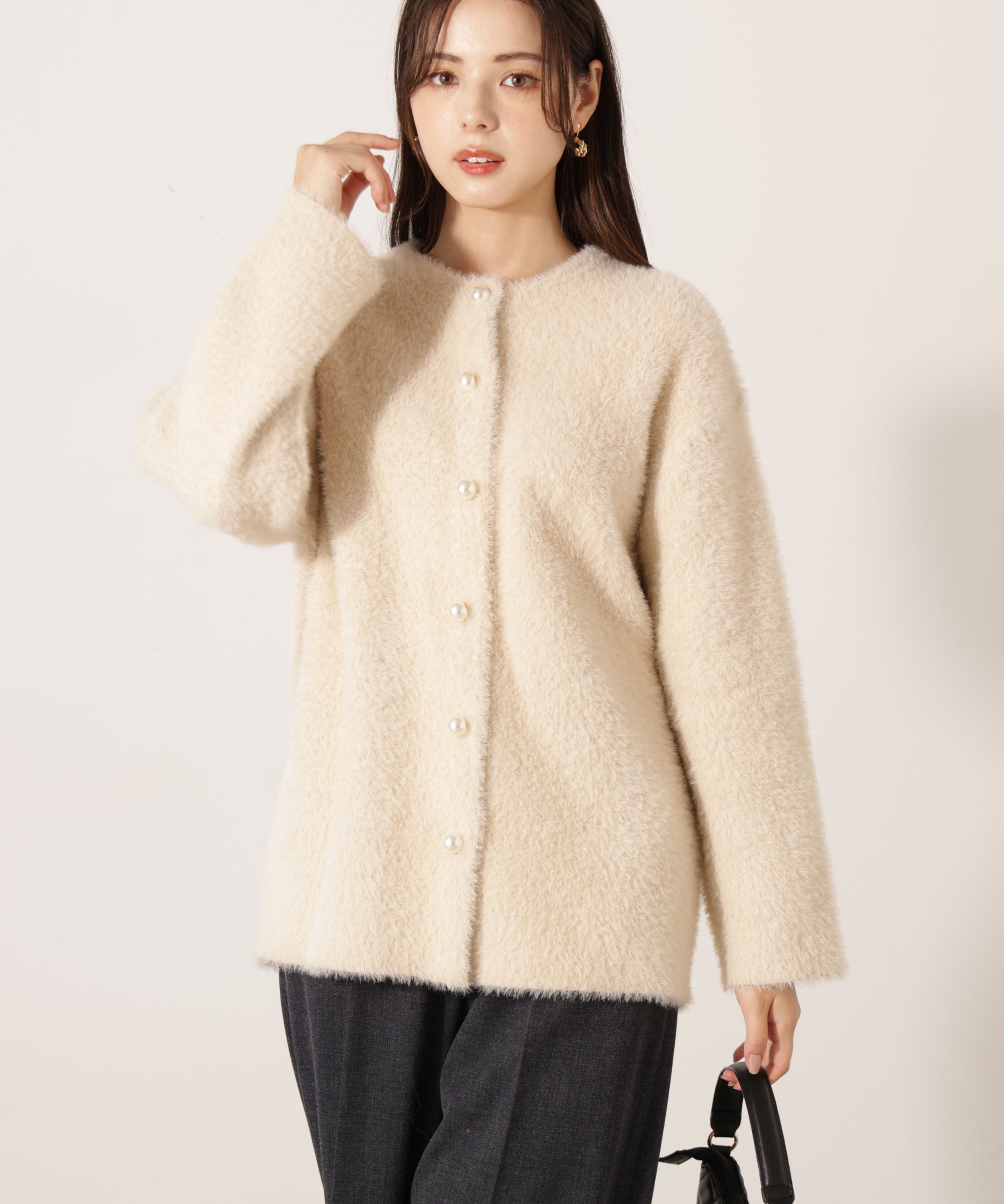 PROPORTION BODY DRESSING「フェザージャコット 25AW」|ブルゾン・スタジャン|アイボリー2