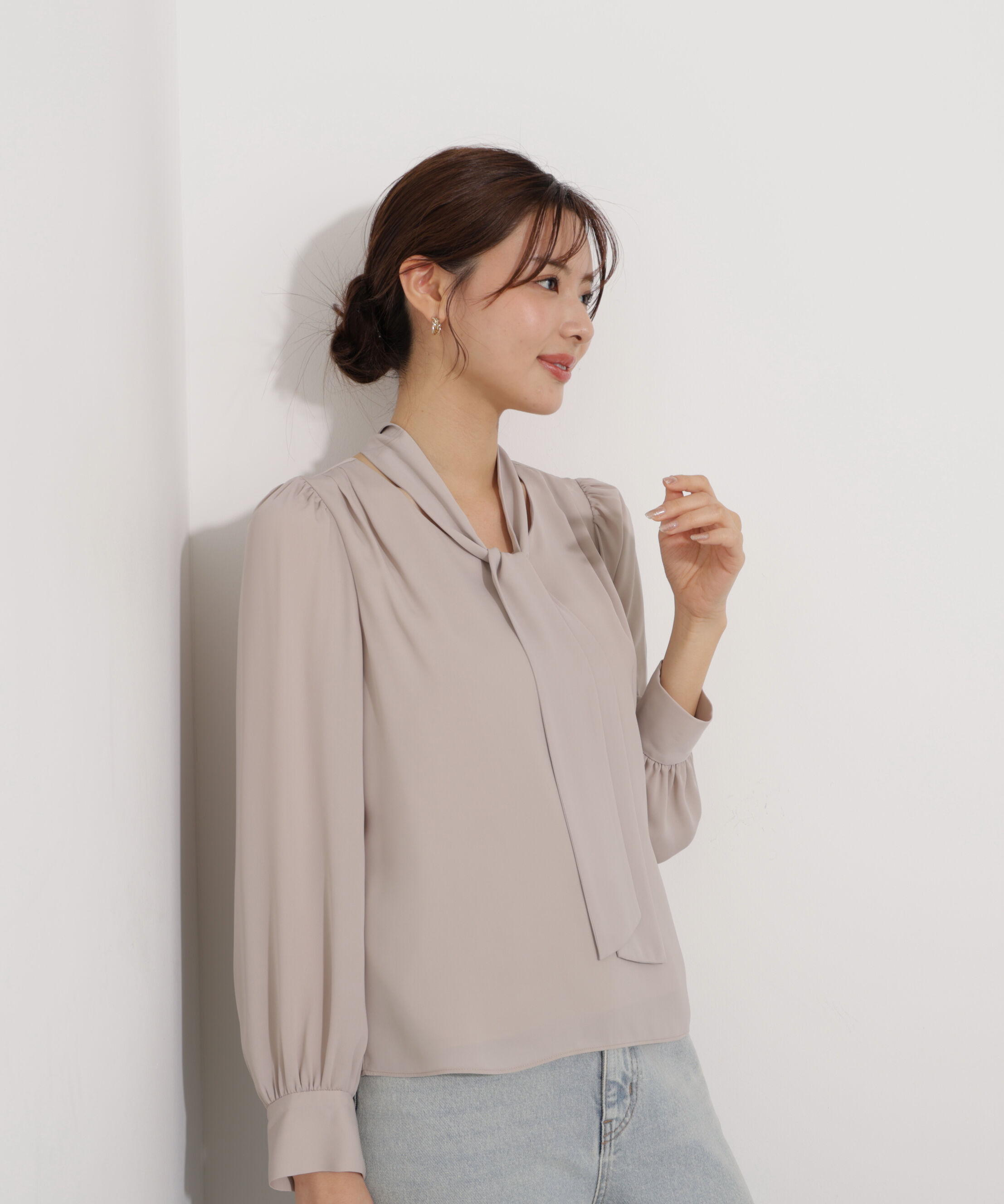PROPORTION BODY DRESSING「＜ウォッシャブル＞2wayリボンタック付きブラウス」|シャツ・ブラウス|