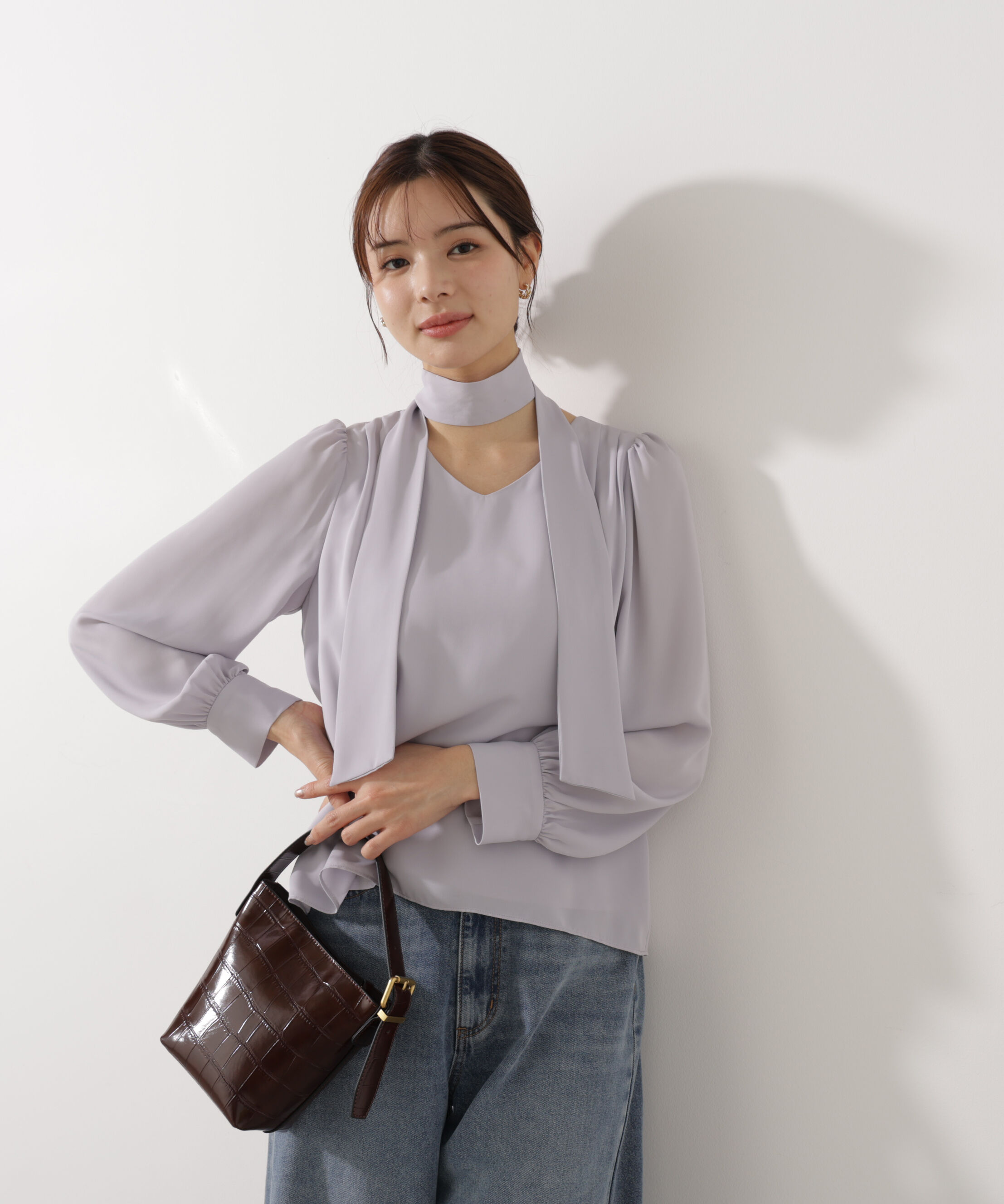 PROPORTION BODY DRESSING「＜ウォッシャブル＞2wayリボンタック付きブラウス」|シャツ・ブラウス|