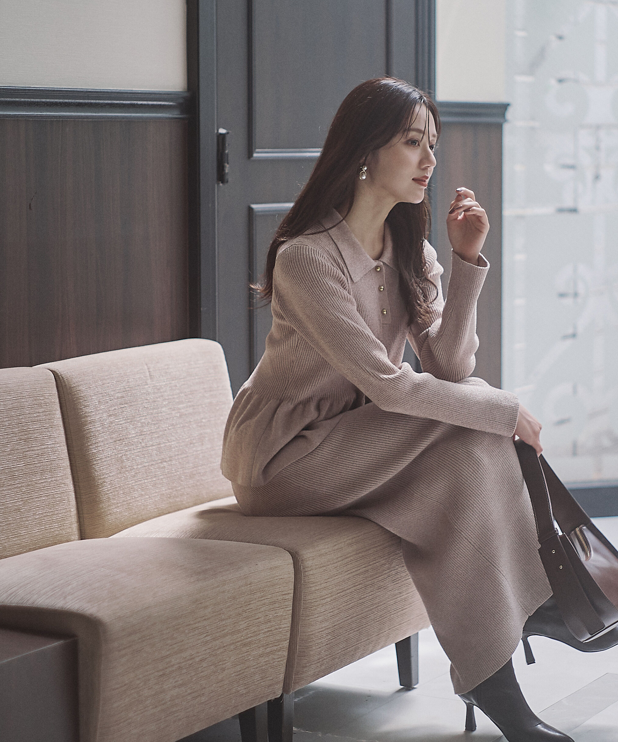 PROPORTION BODY DRESSING「ポロペプラムSETUP」|ワンピース|