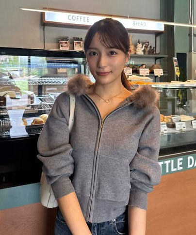 PROPORTION BODY DRESSING「エコファー付きニットパーカー 25AW」|ニット・セーター|