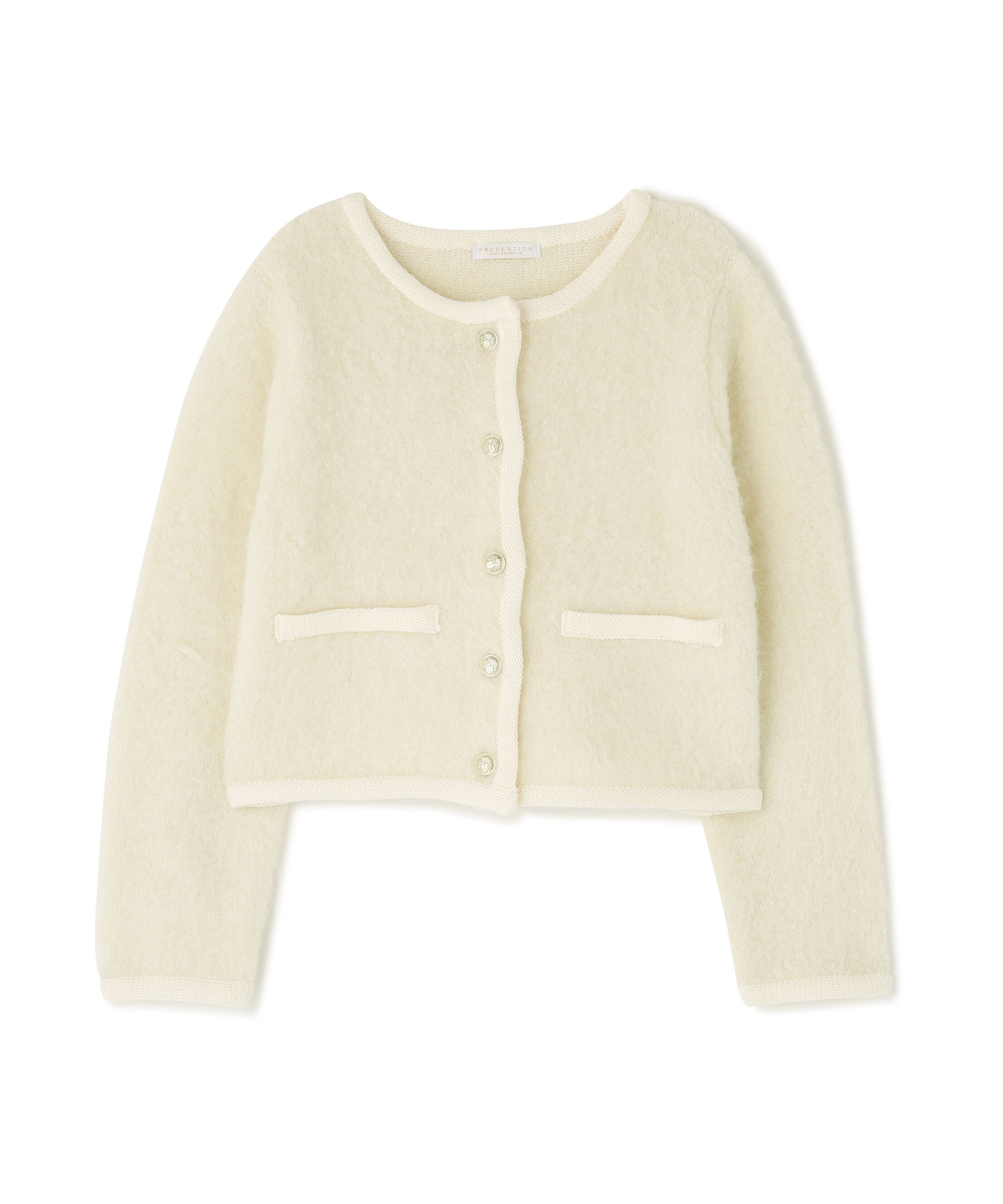 PROPORTION BODY DRESSING「シャギーニットジャケット」|カーディガン|