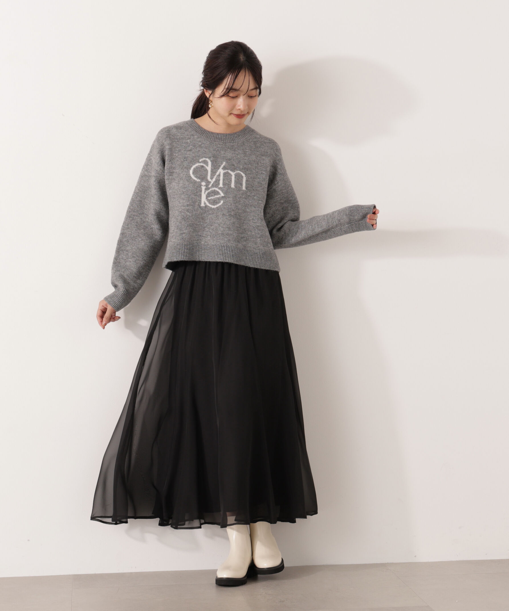 PROPORTION BODY DRESSING「エアリーナローフレアスカート 25AW」|スカート|