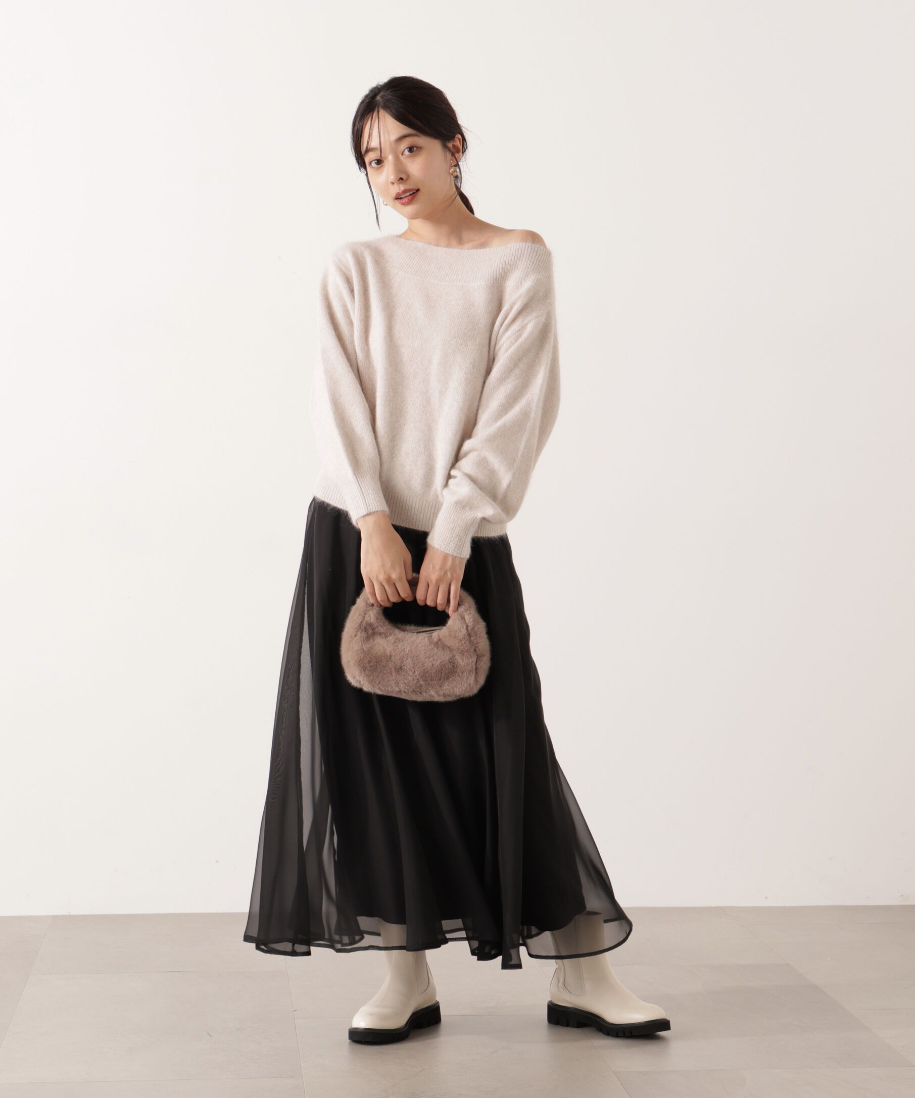 PROPORTION BODY DRESSING「エアリーナローフレアスカート 25AW」|スカート|