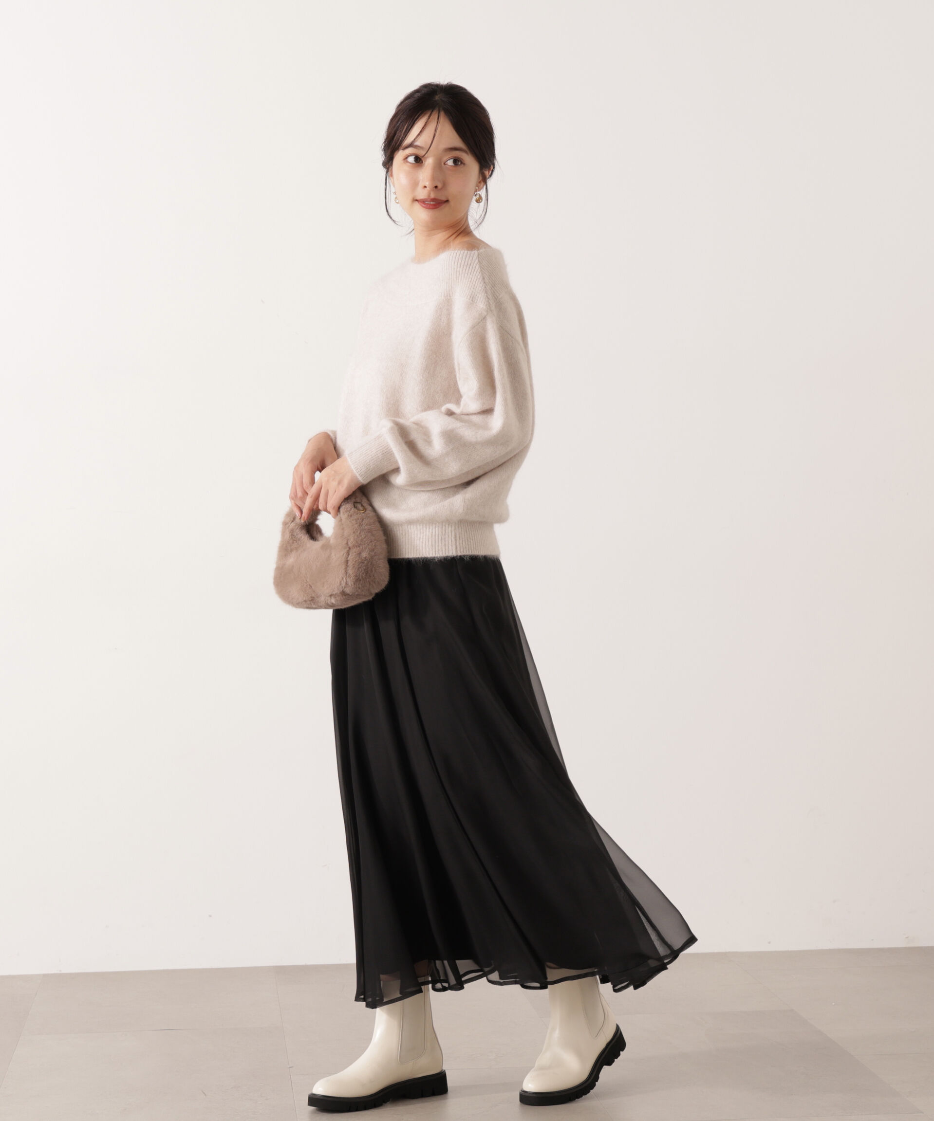 PROPORTION BODY DRESSING「エアリーナローフレアスカート 25AW」|スカート|