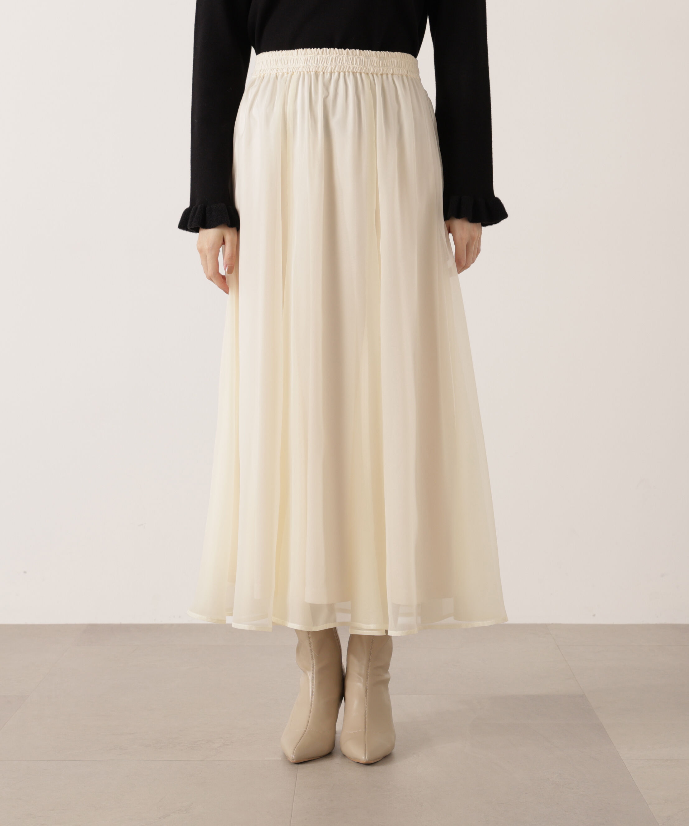 PROPORTION BODY DRESSING「エアリーナローフレアスカート 25AW」|スカート|