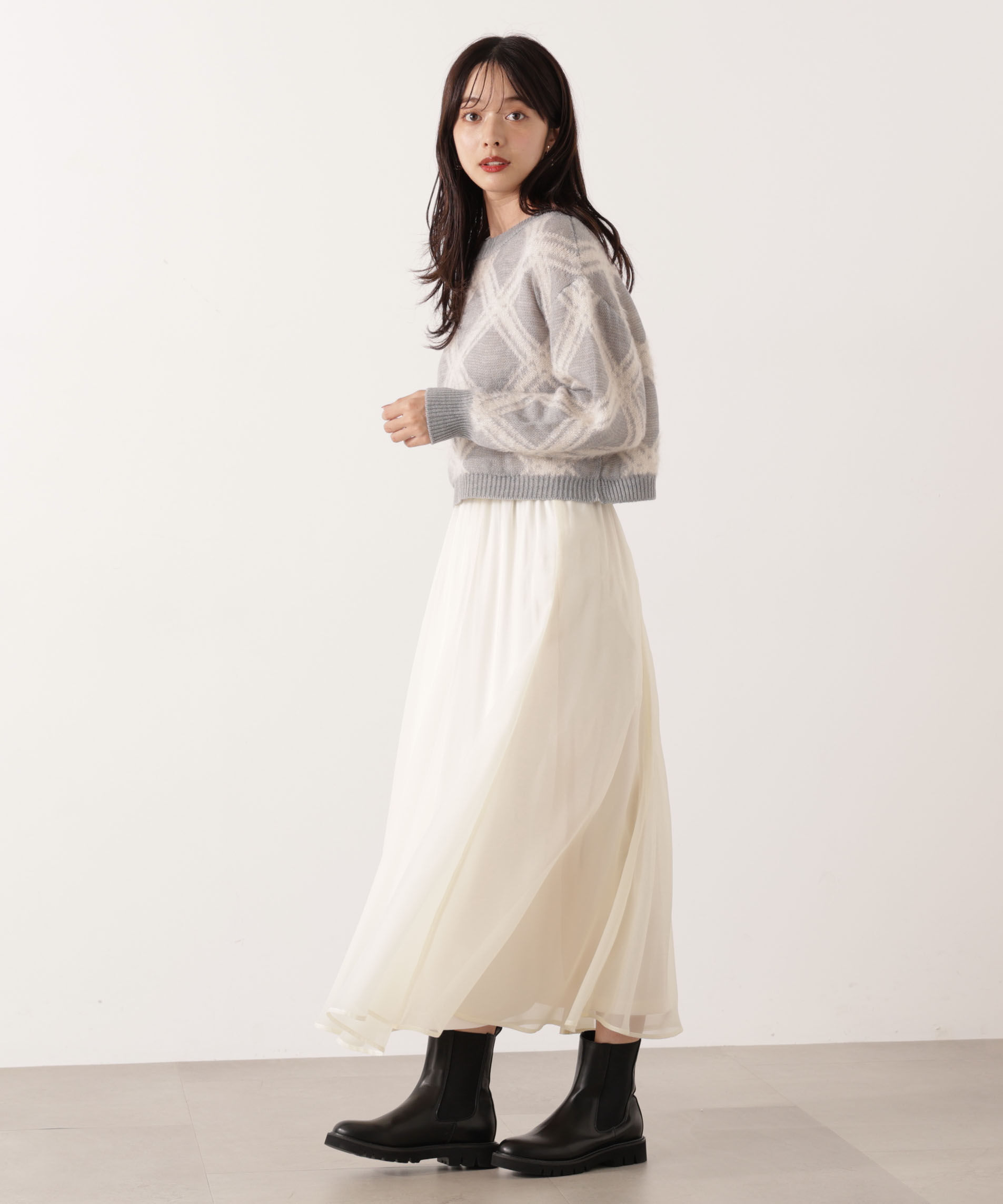 PROPORTION BODY DRESSING「エアリーナローフレアスカート 25AW」|スカート|