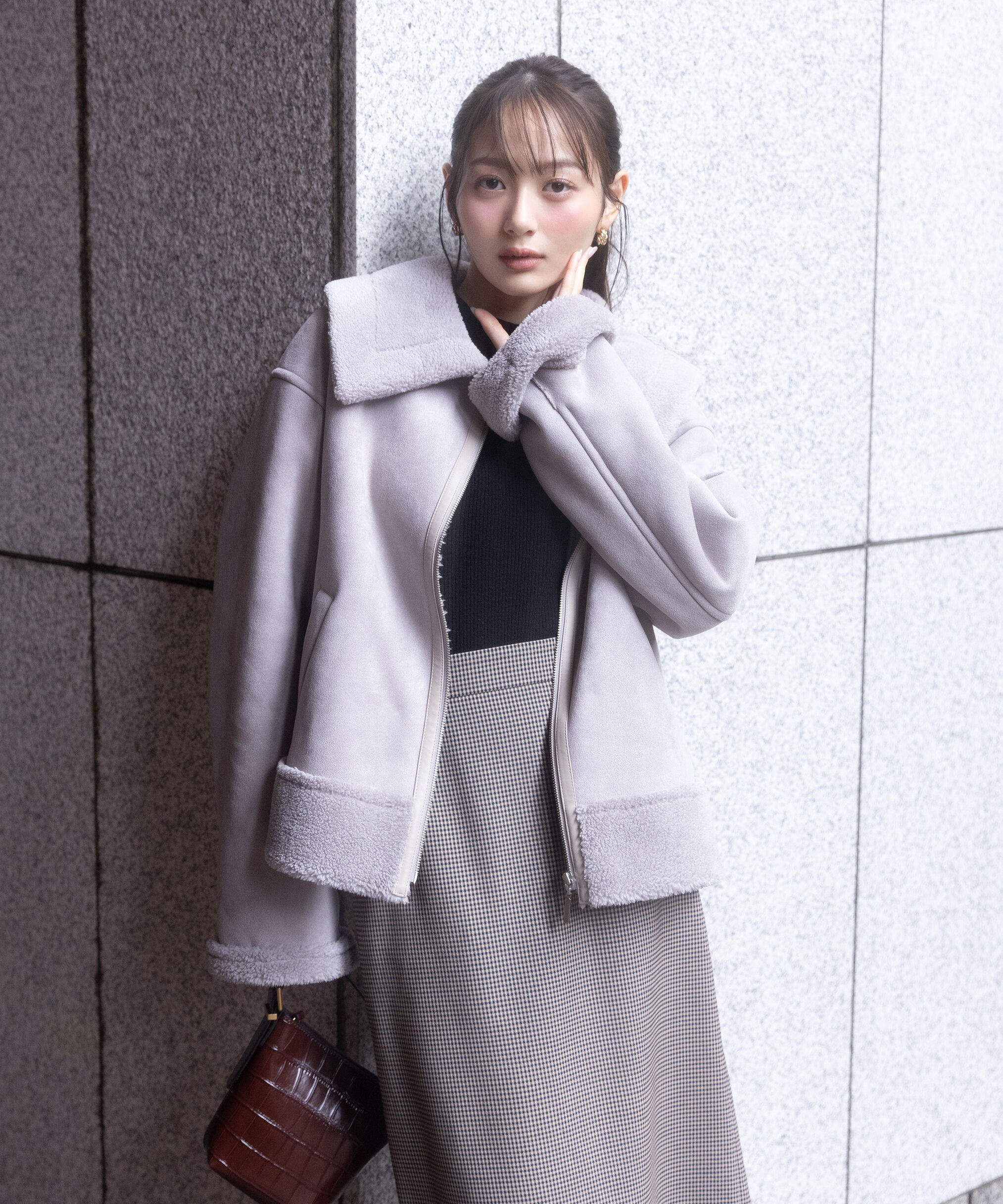 PROPORTION BODY DRESSING「ギンガムナロータイトスカート 25AW」|スカート|