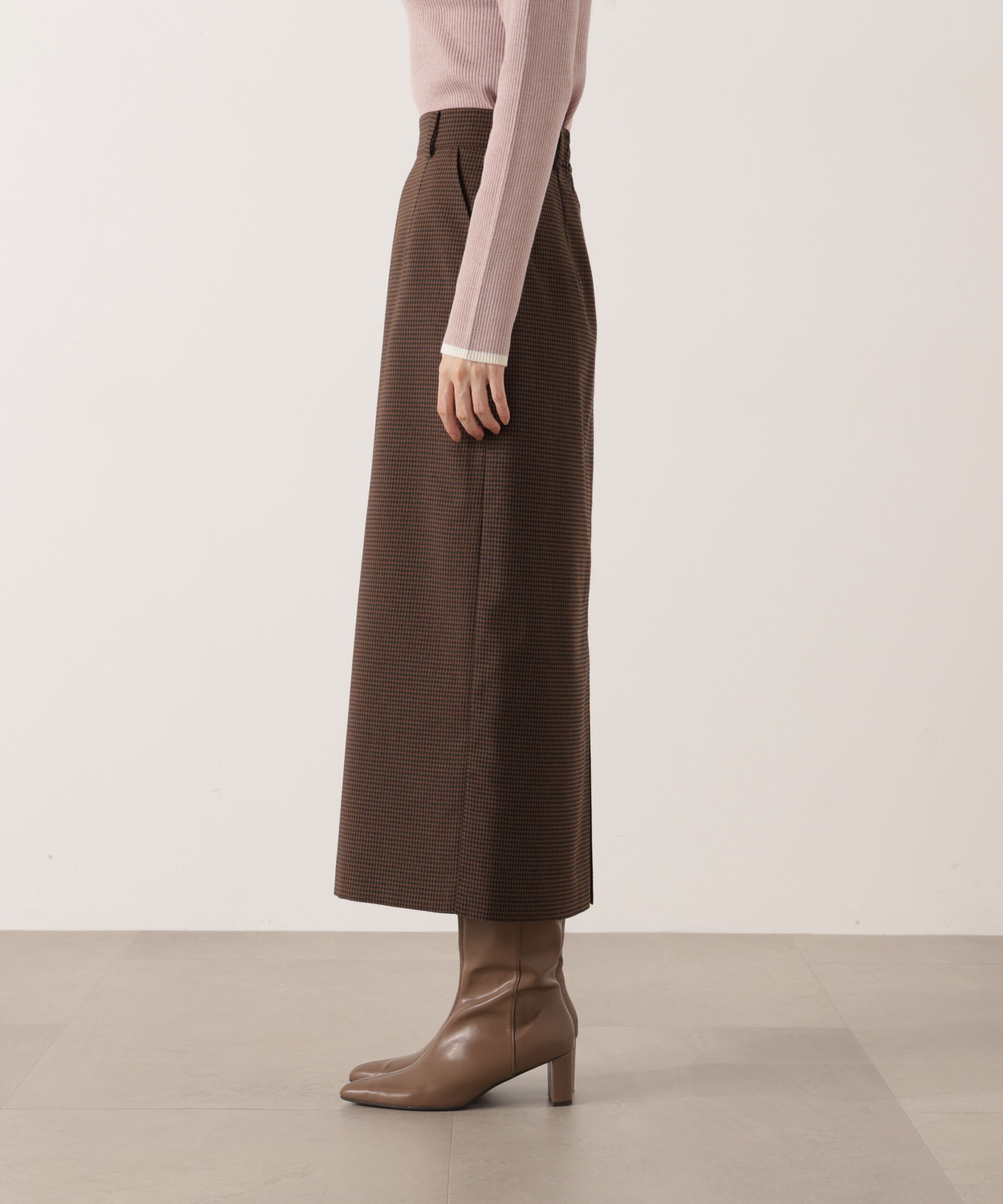 PROPORTION BODY DRESSING「ギンガムナロータイトスカート 25AW」|スカート|