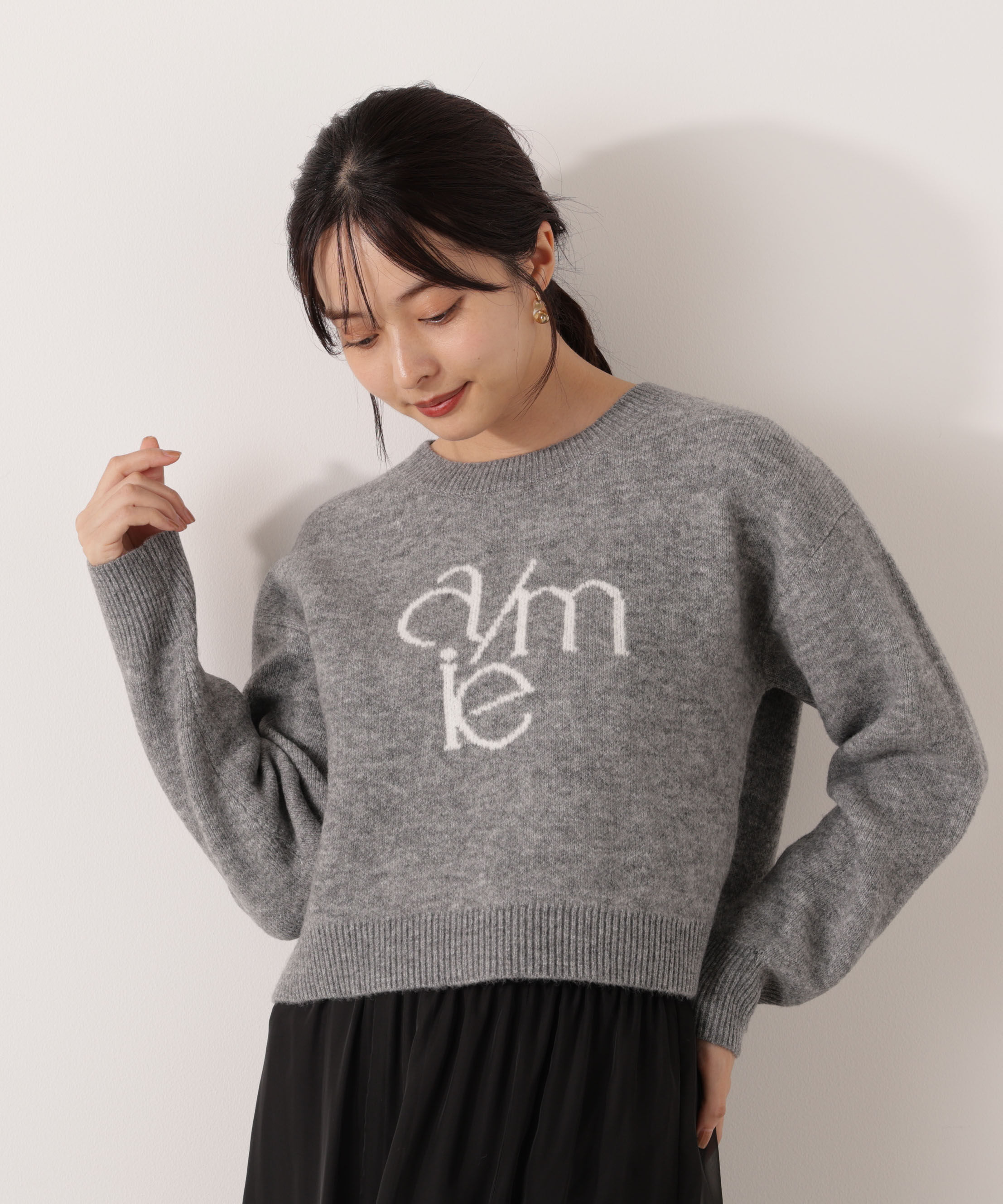 PROPORTION BODY DRESSING「ロゴニット 25AW」|ニット・セーター|トップグレー 1