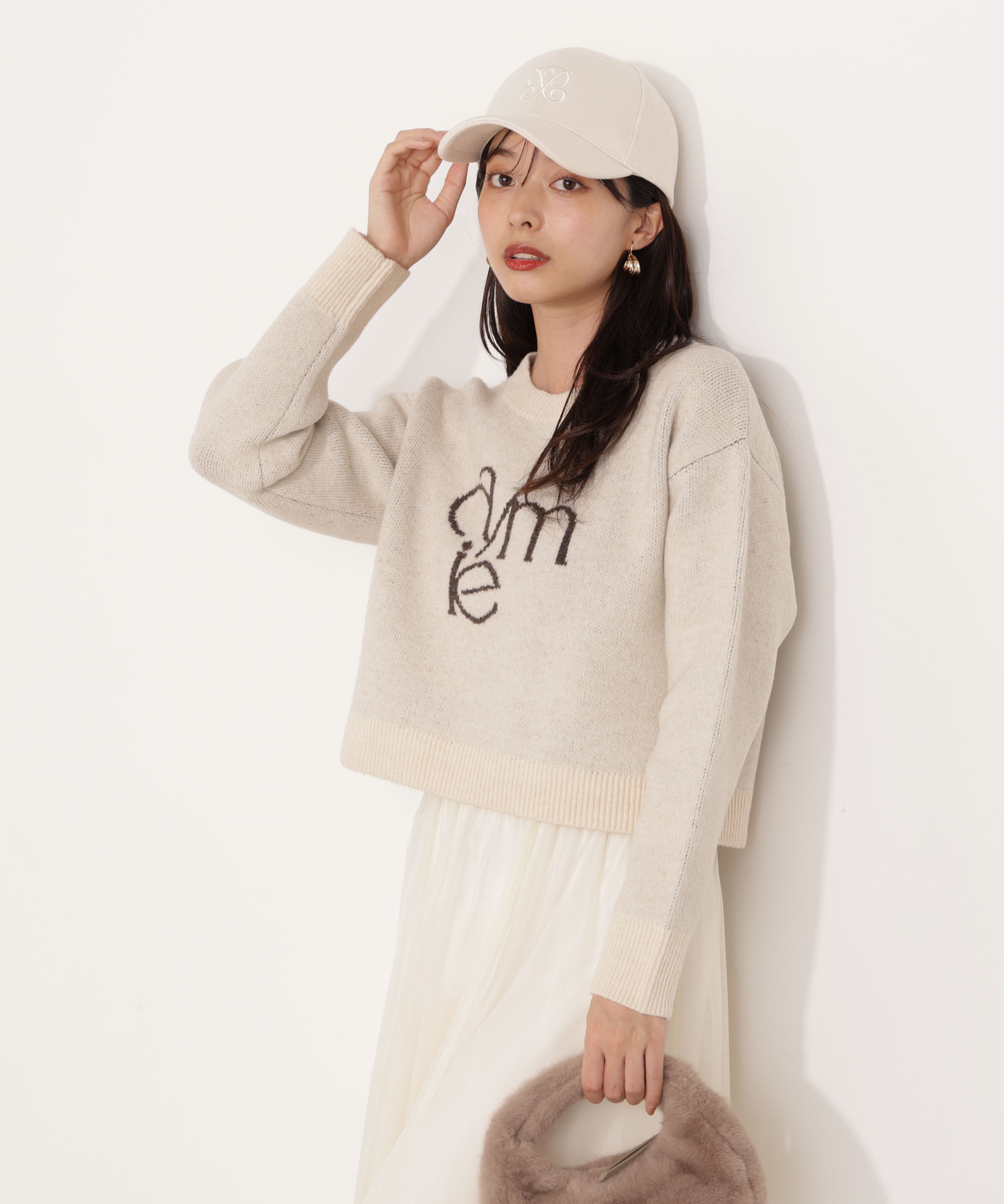 PROPORTION BODY DRESSING「ロゴニット 25AW」|ニット・セーター|アイボリー&times;  2