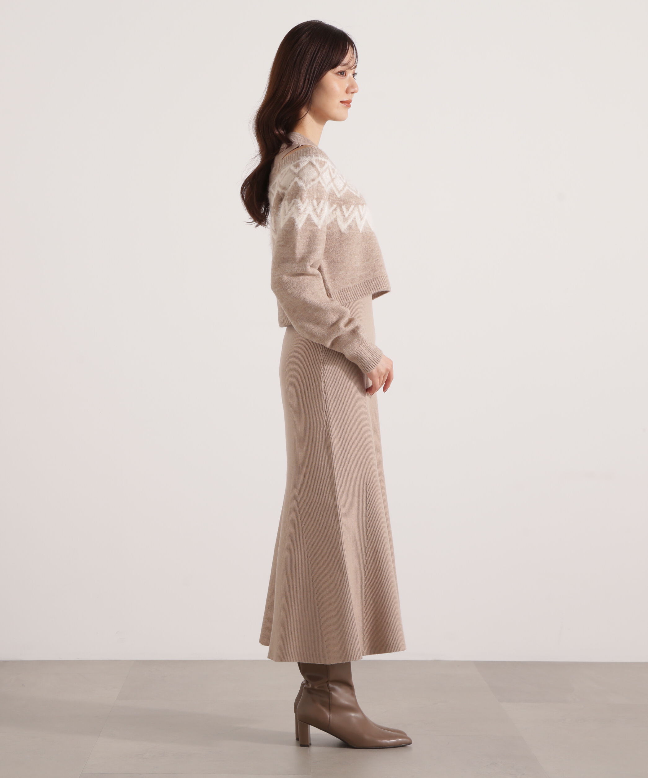 PROPORTION BODY DRESSING「ノルディックニットSETUP ワンピース 25AW」|ワンピース|