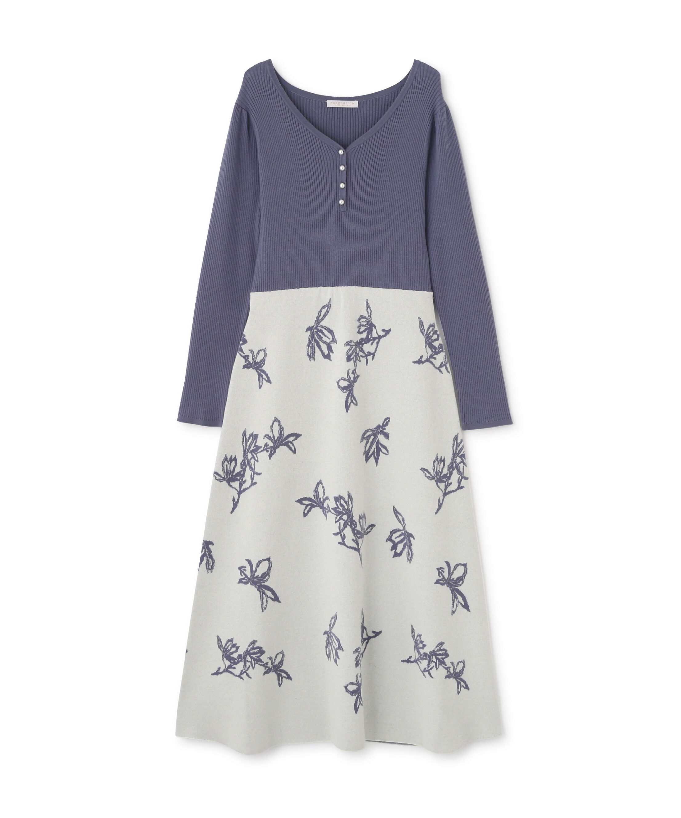 PROPORTION BODY DRESSING「花柄ジャガードニットワンピース 25AW」|ワンピース|