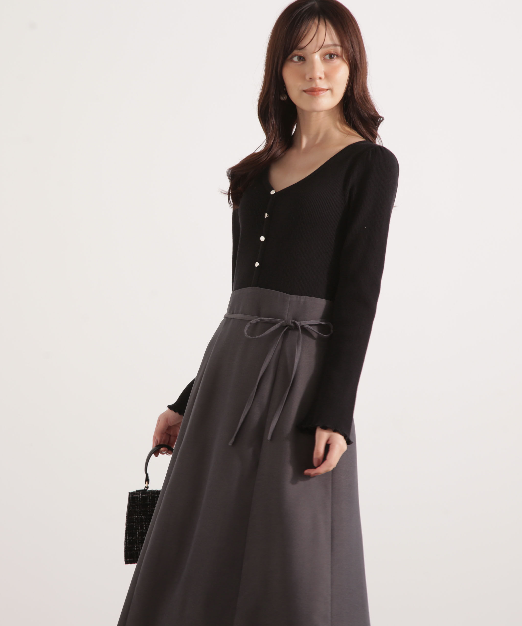 PROPORTION BODY DRESSING「ニットドッキングレディーワンピース 25AW」|ワンピース|