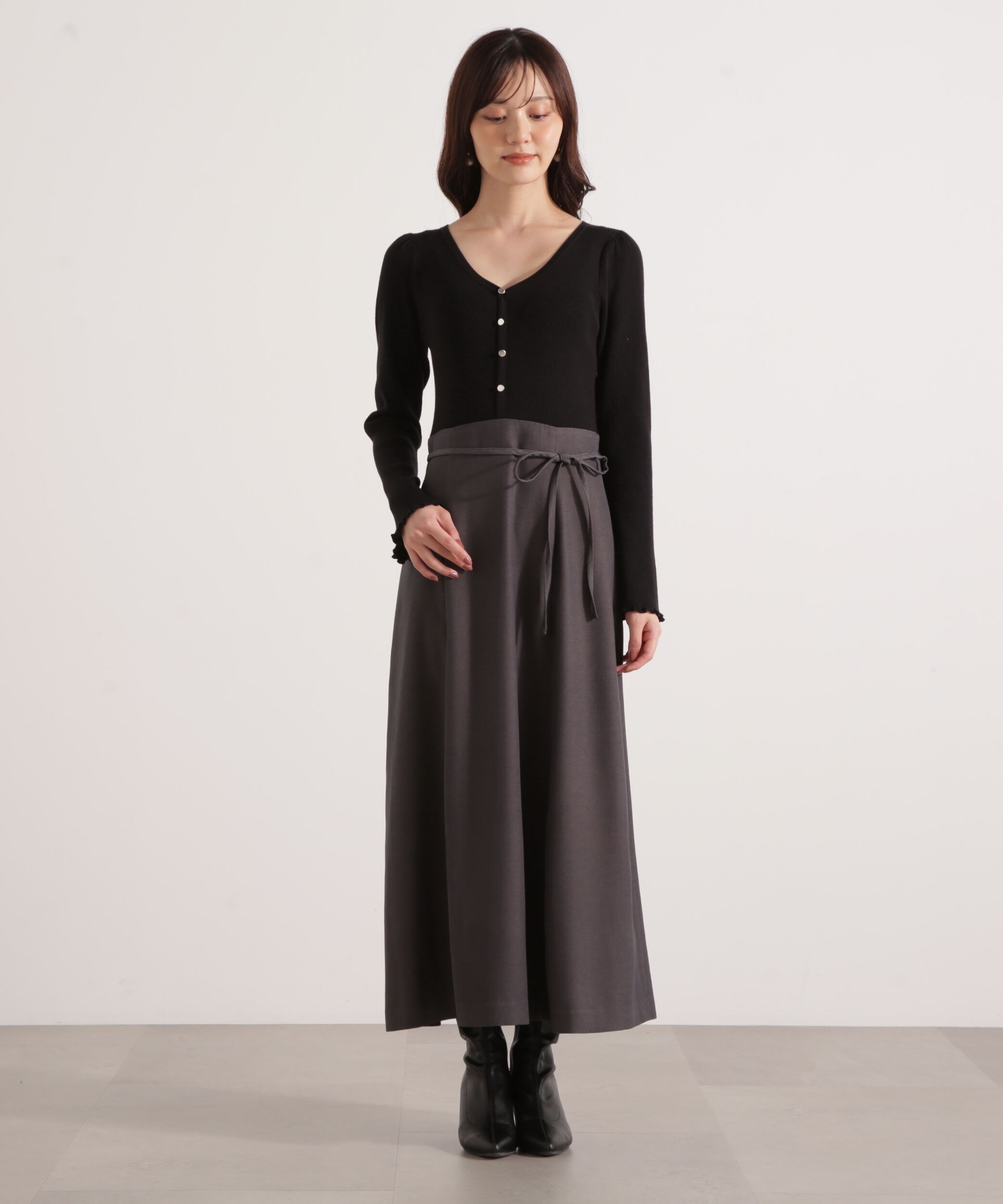 PROPORTION BODY DRESSING「ニットドッキングレディーワンピース 25AW」|ワンピース|
