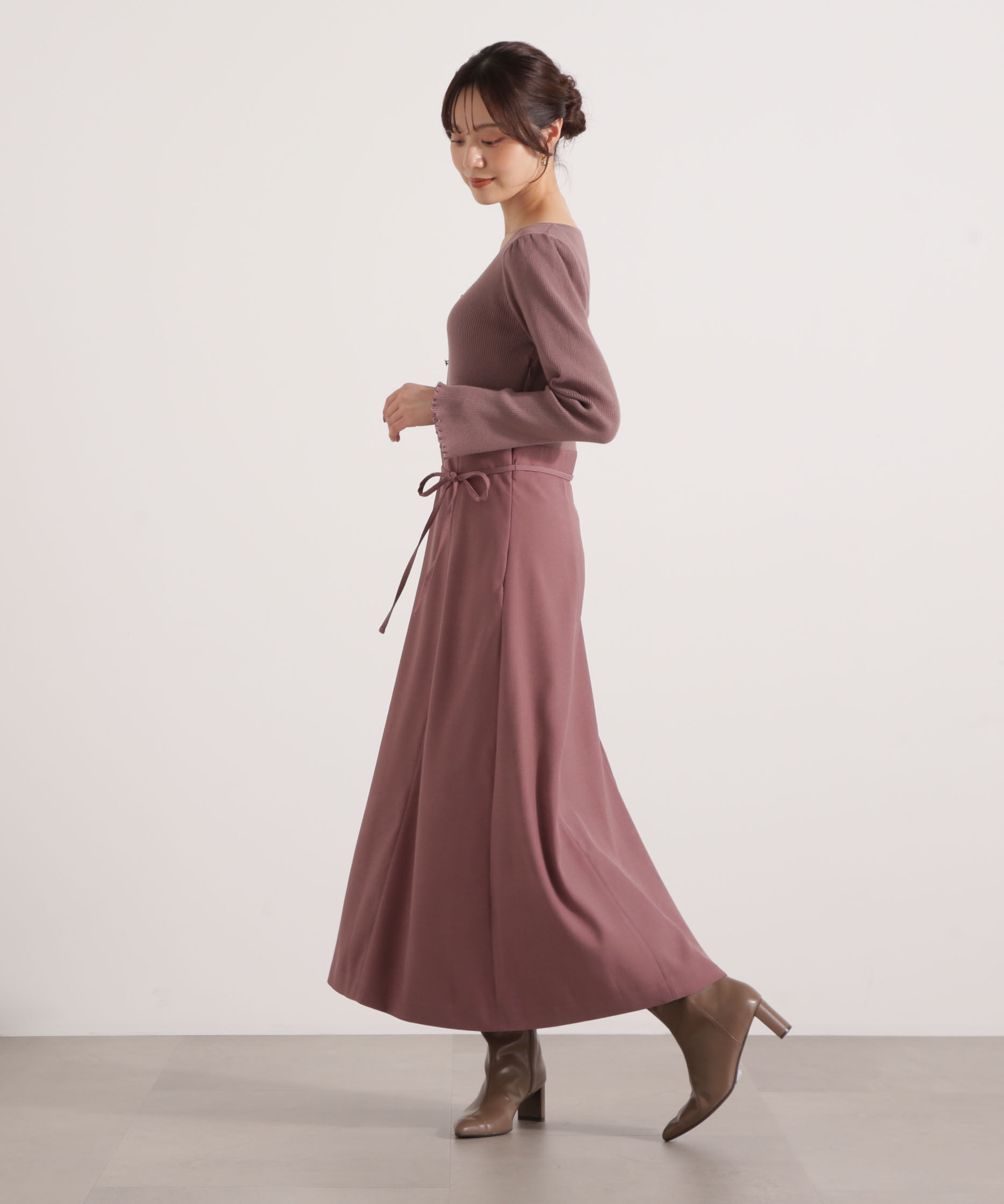 PROPORTION BODY DRESSING「ニットドッキングレディーワンピース 25AW」|ワンピース|