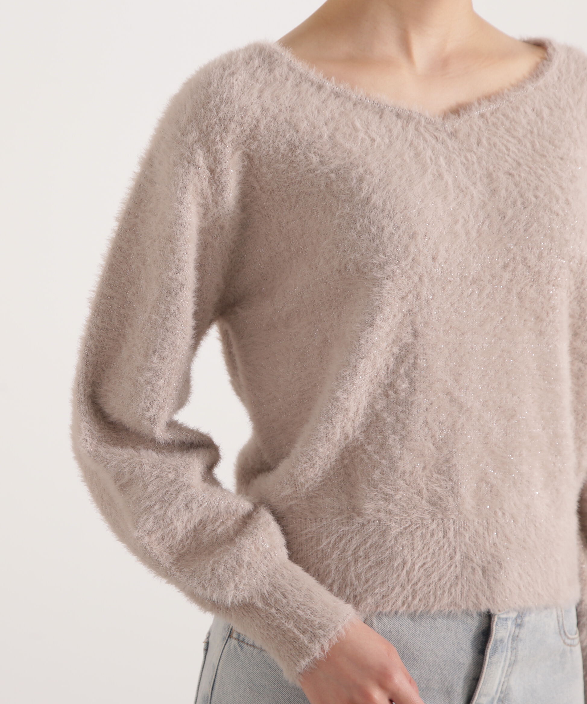 PROPORTION BODY DRESSING「ミニシャギーハートネックニット 25AW」|ニット・セーター|