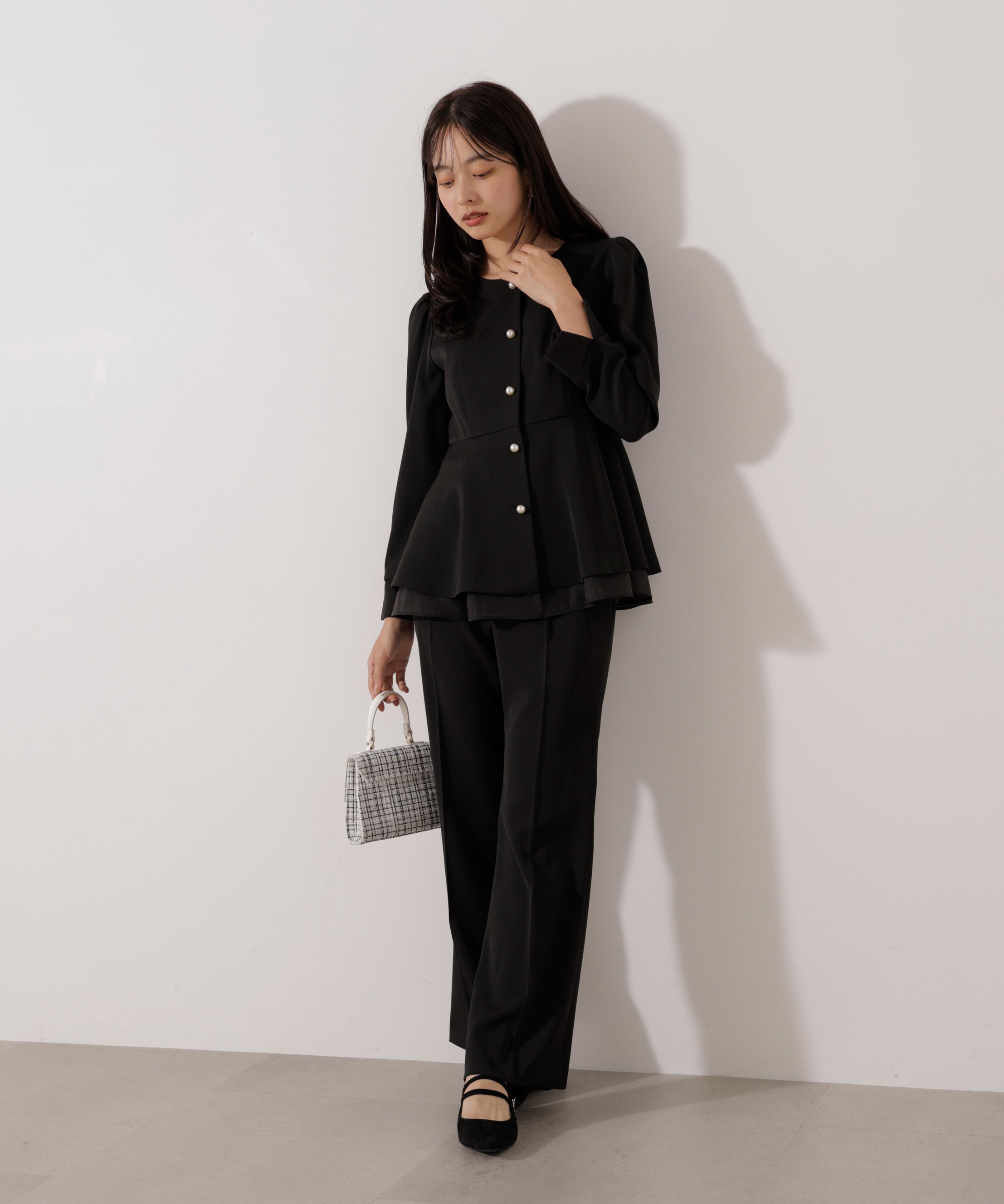 PROPORTION BODY DRESSING「＜セットアップ対応＞ペプラムジャケット」|ブルゾン・スタジャン|