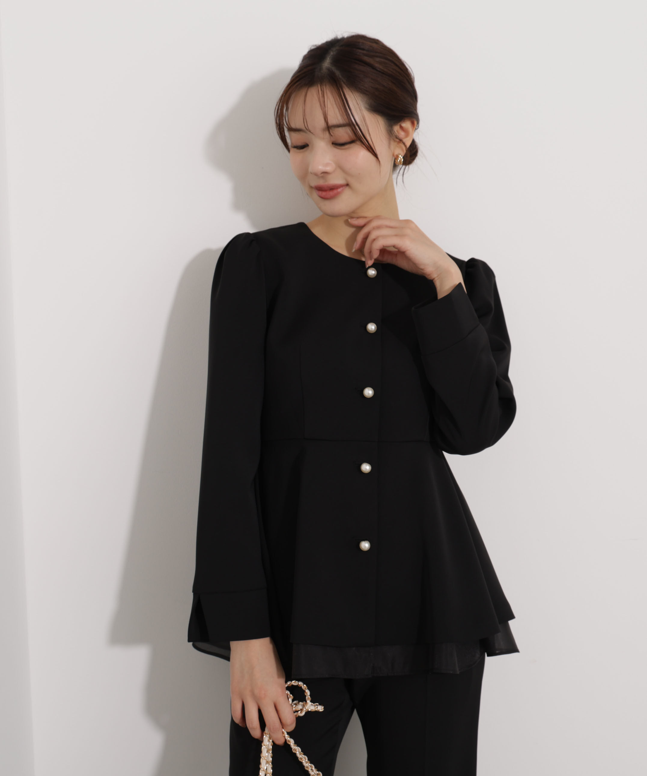 PROPORTION BODY DRESSING「＜セットアップ対応＞ペプラムジャケット」|ブルゾン・スタジャン|