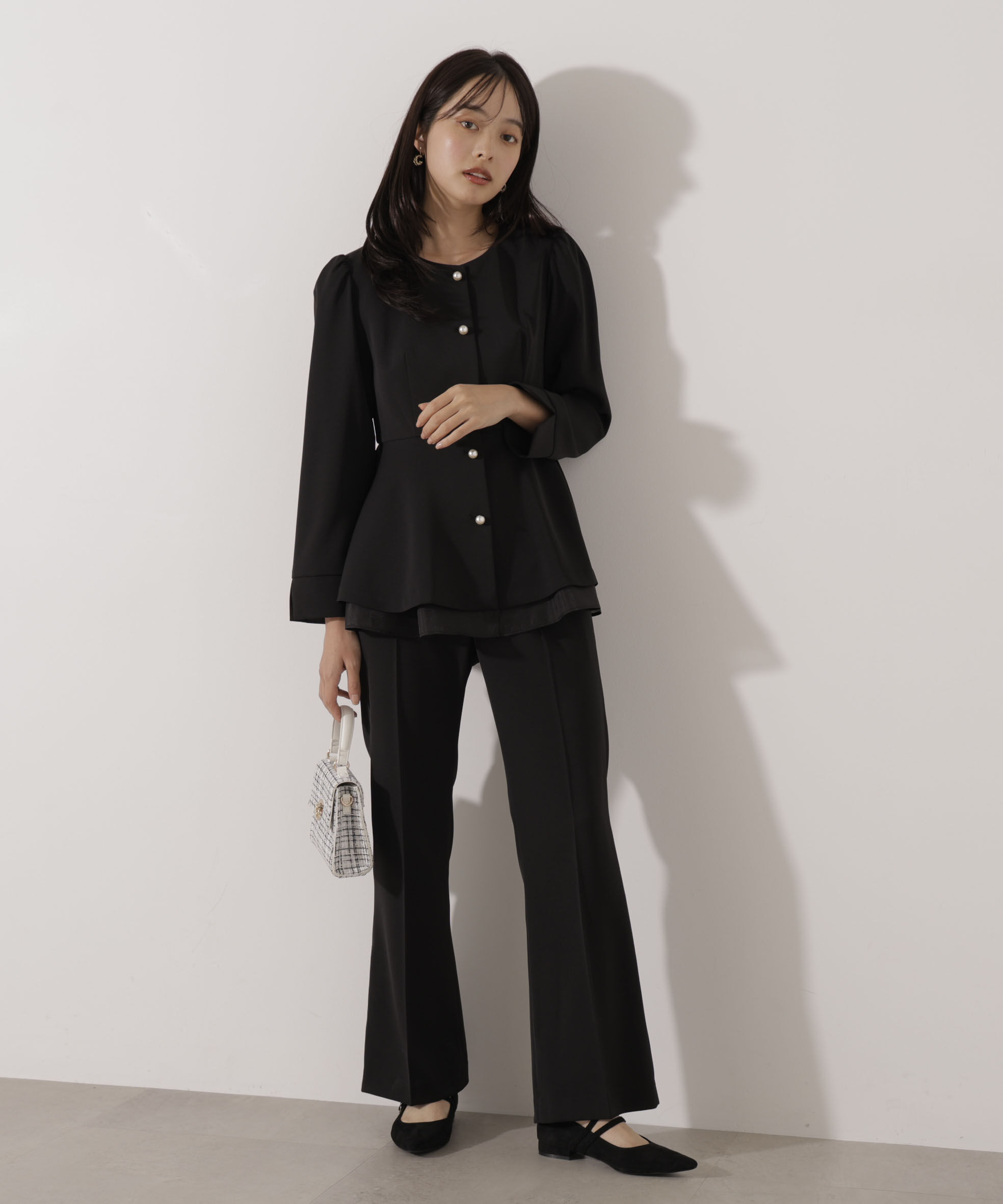 PROPORTION BODY DRESSING「＜セットアップ対応＞ペプラムジャケット」|ブルゾン・スタジャン|