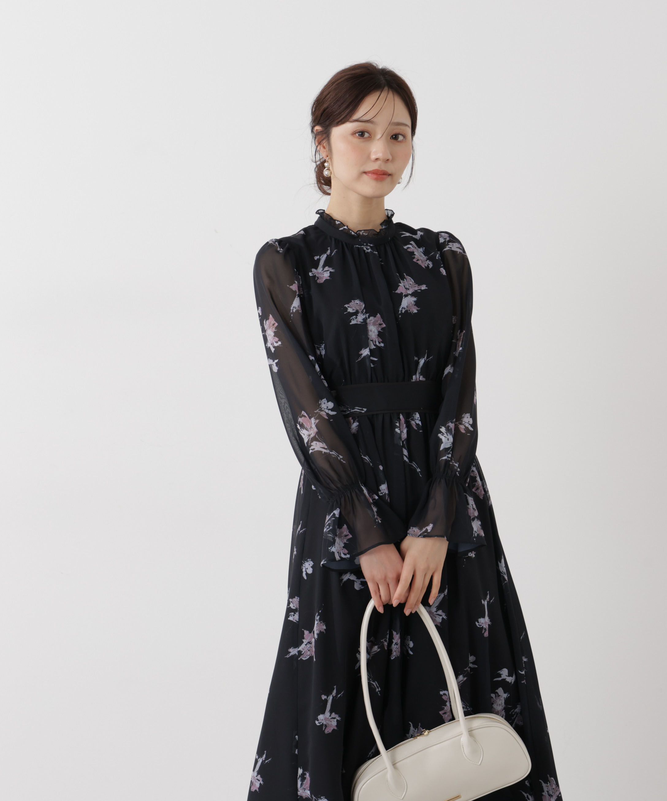 PROPORTION BODY DRESSING「花柄プリントギャザーワンピース」|ワンピース|