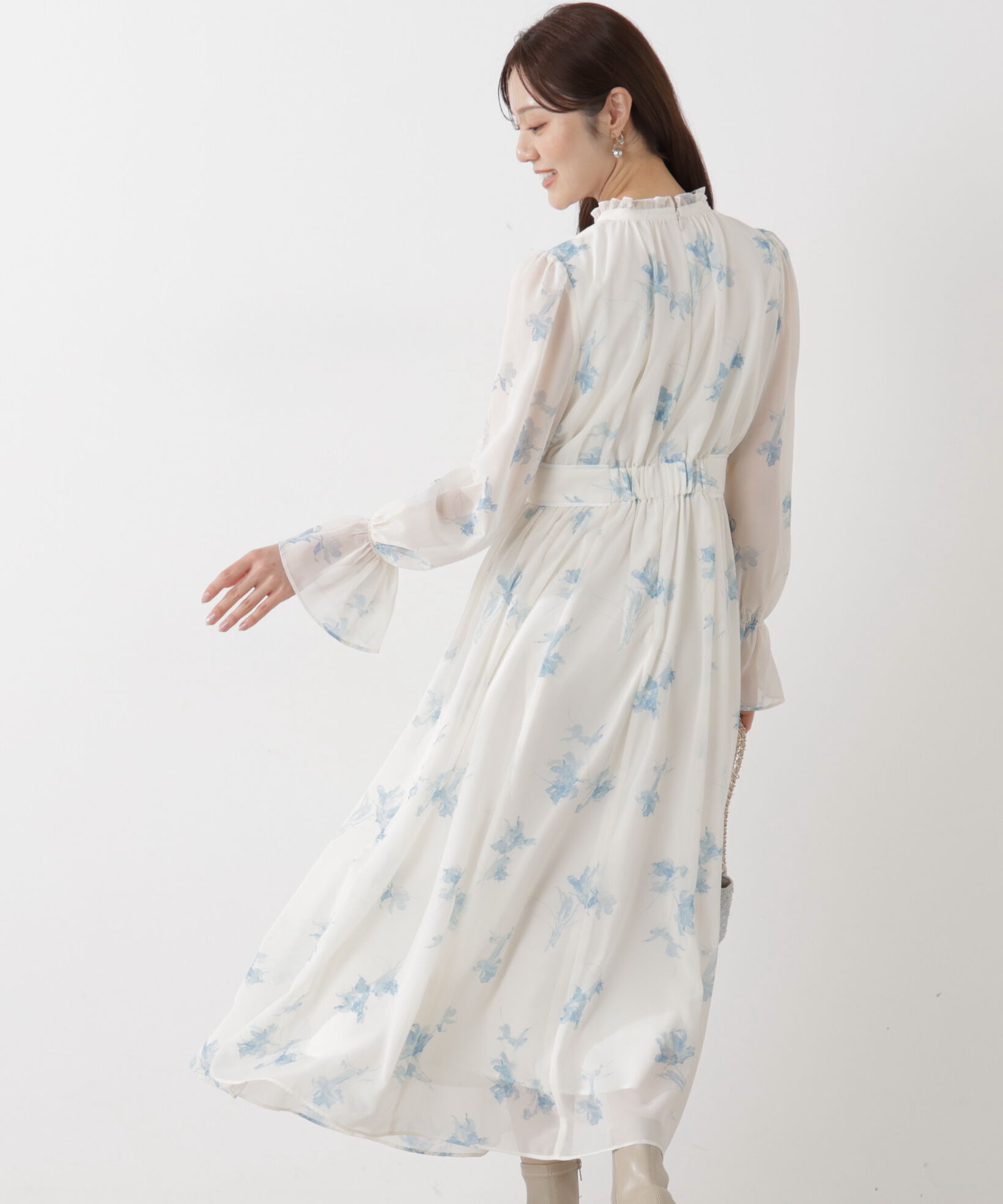 PROPORTION BODY DRESSING「花柄プリントギャザーワンピース」|ワンピース|