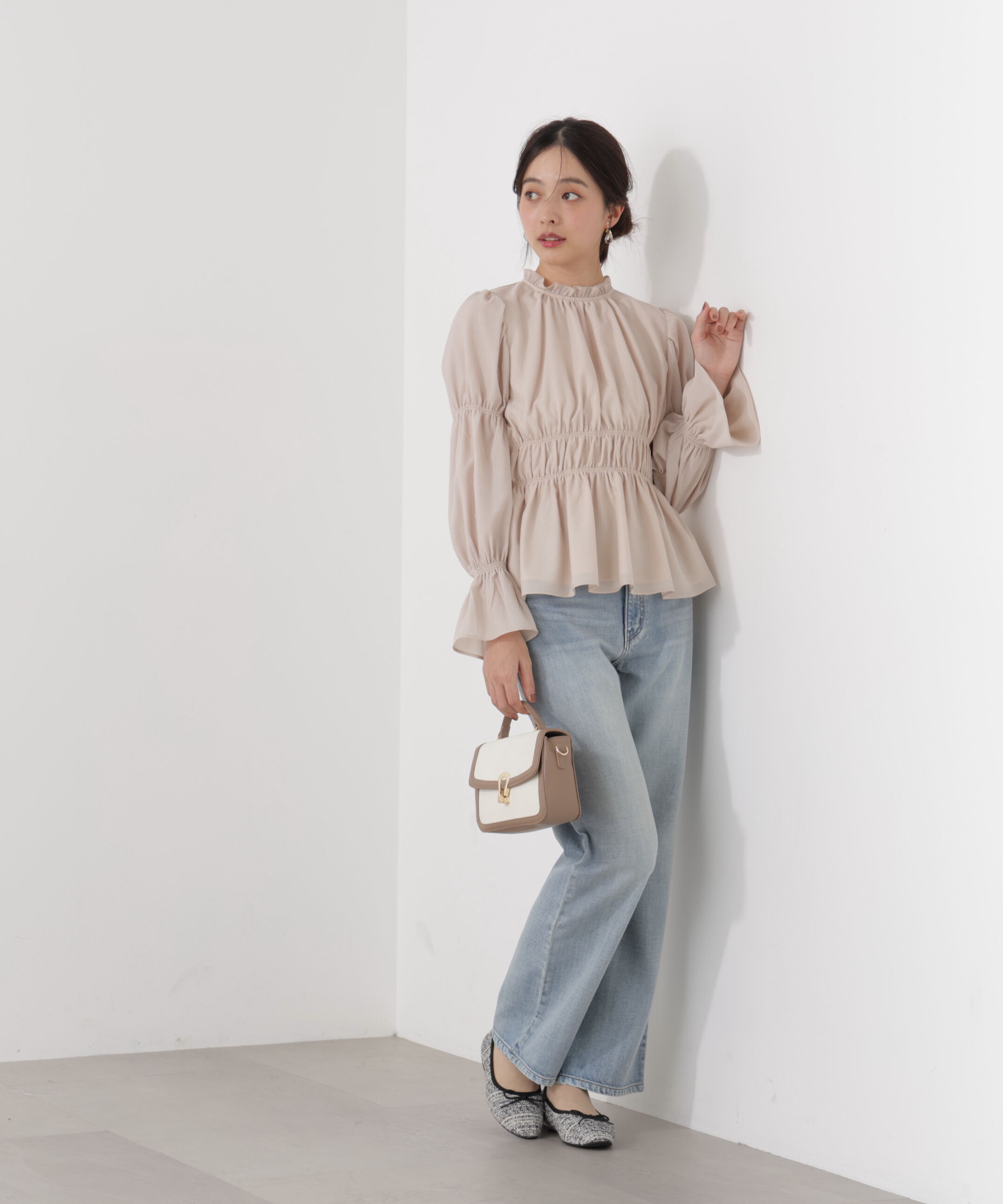 PROPORTION BODY DRESSING「ウエストシャーリングブラウス　26SS」|シャツ・ブラウス|