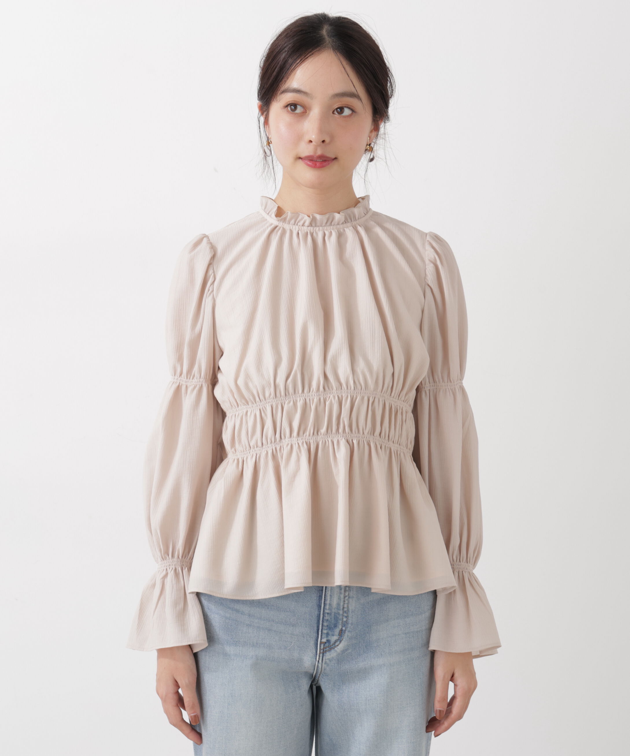 PROPORTION BODY DRESSING「ウエストシャーリングブラウス　26SS」|シャツ・ブラウス|