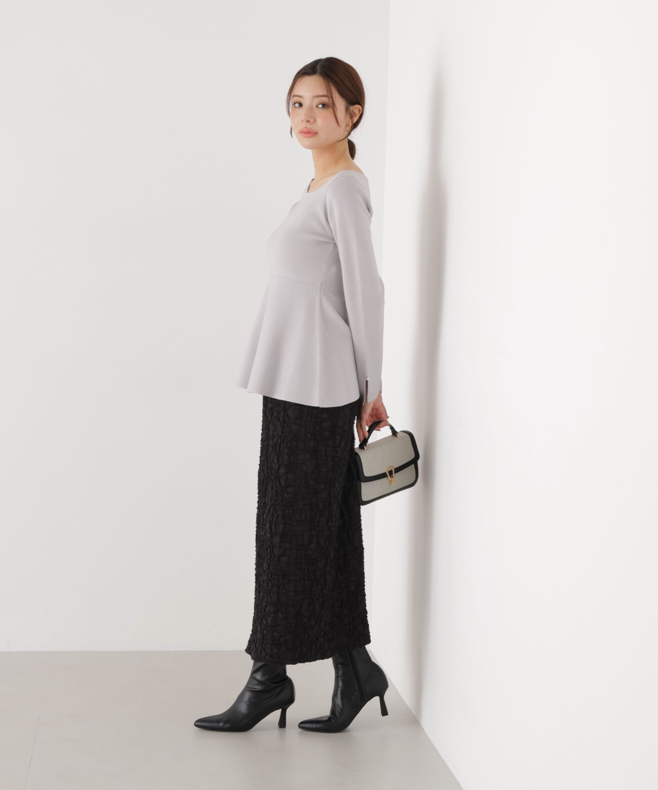 PROPORTION BODY DRESSING「ジャガードナロースカート　26SS」|スカート|