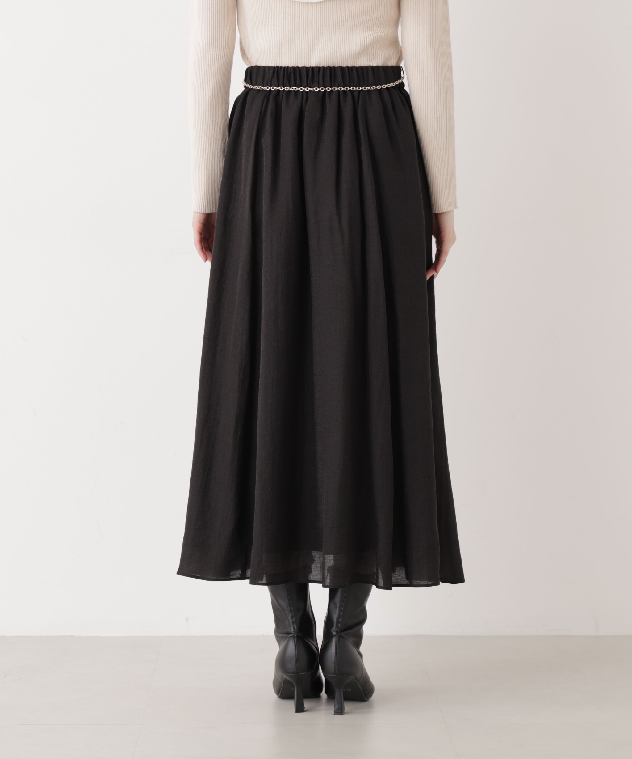 PROPORTION BODY DRESSING「チェーン付きギャザースカート　26SS」|スカート|