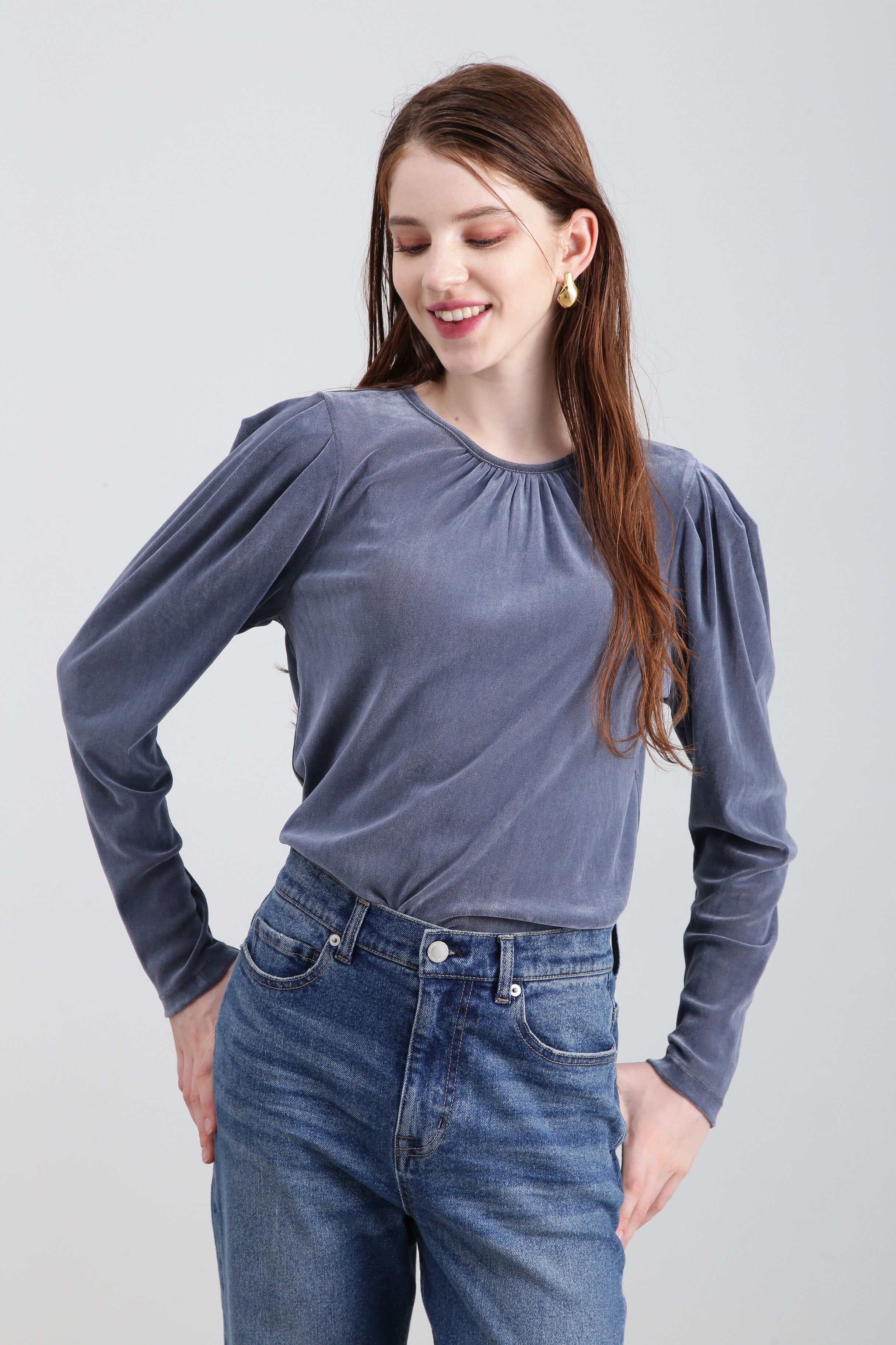  「◆チュールフロッキーパフスリーブプルオーバー」|Tシャツ・カットソー|