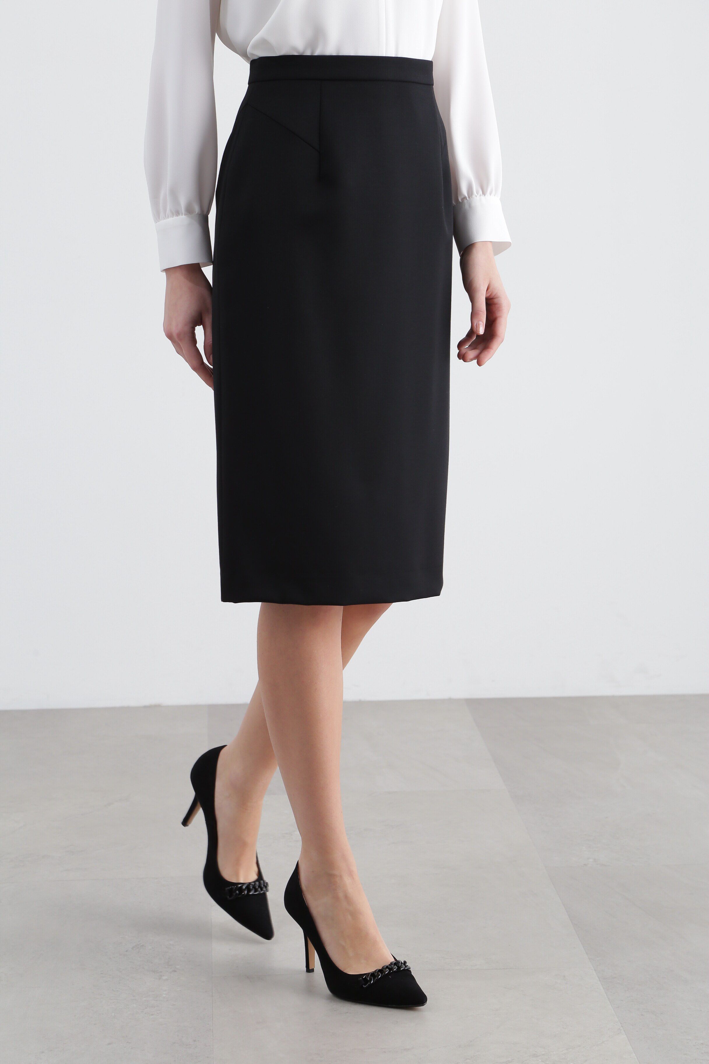  「ドライツイルタイトスカート」|スカート|ブラック