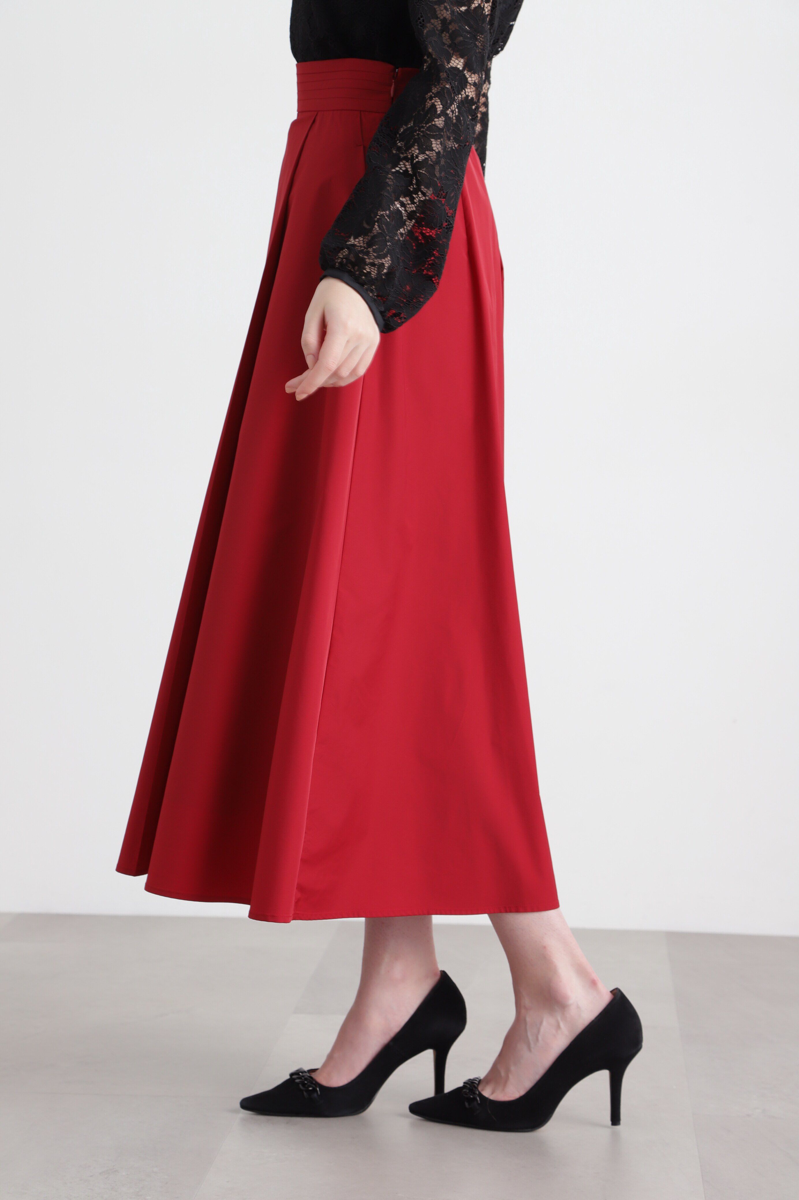  「◆ストレッチタフタフレアースカート」|スカート|