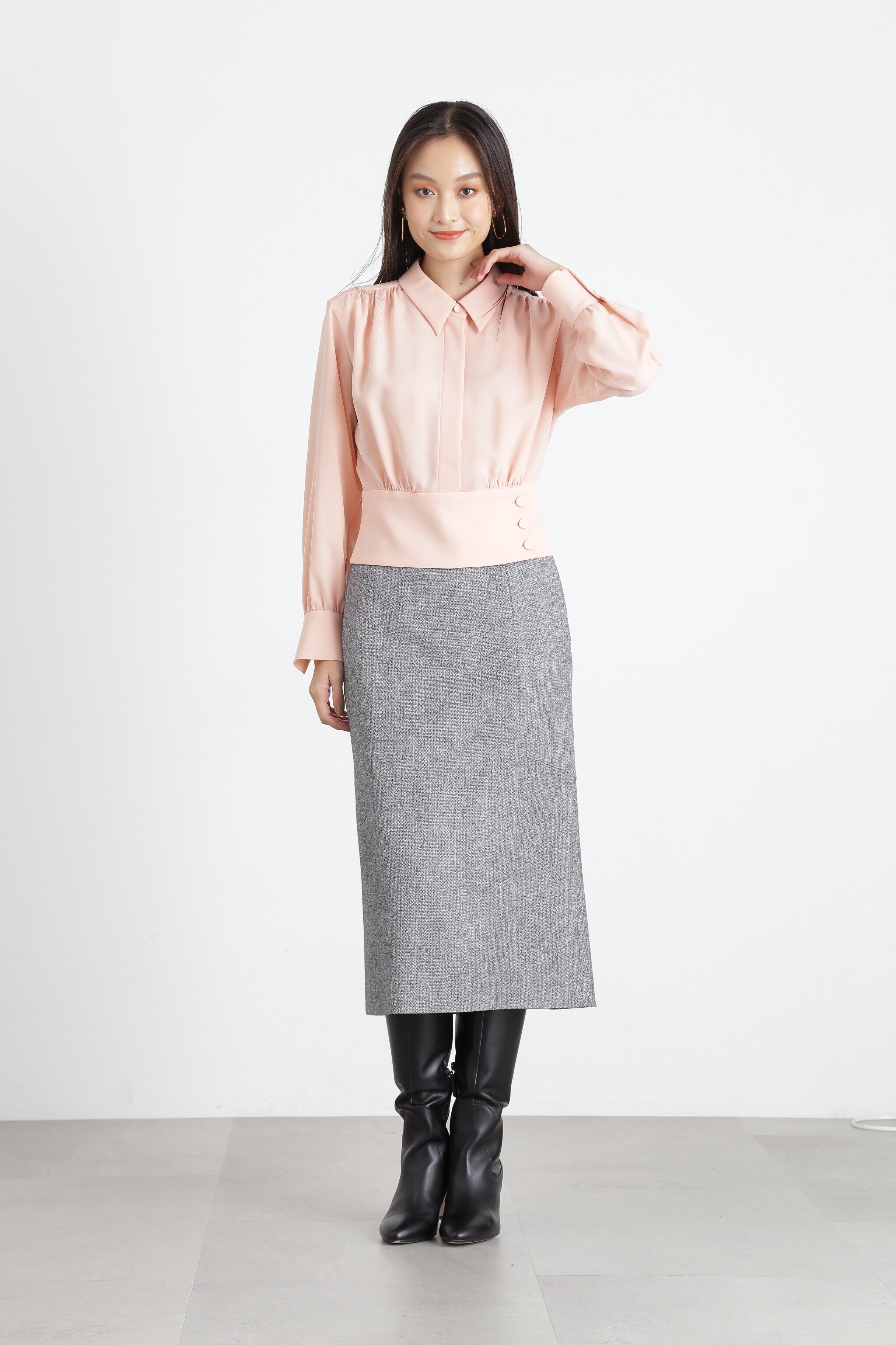  「ヘリンボンバックマーメイドスカート」|スカート|