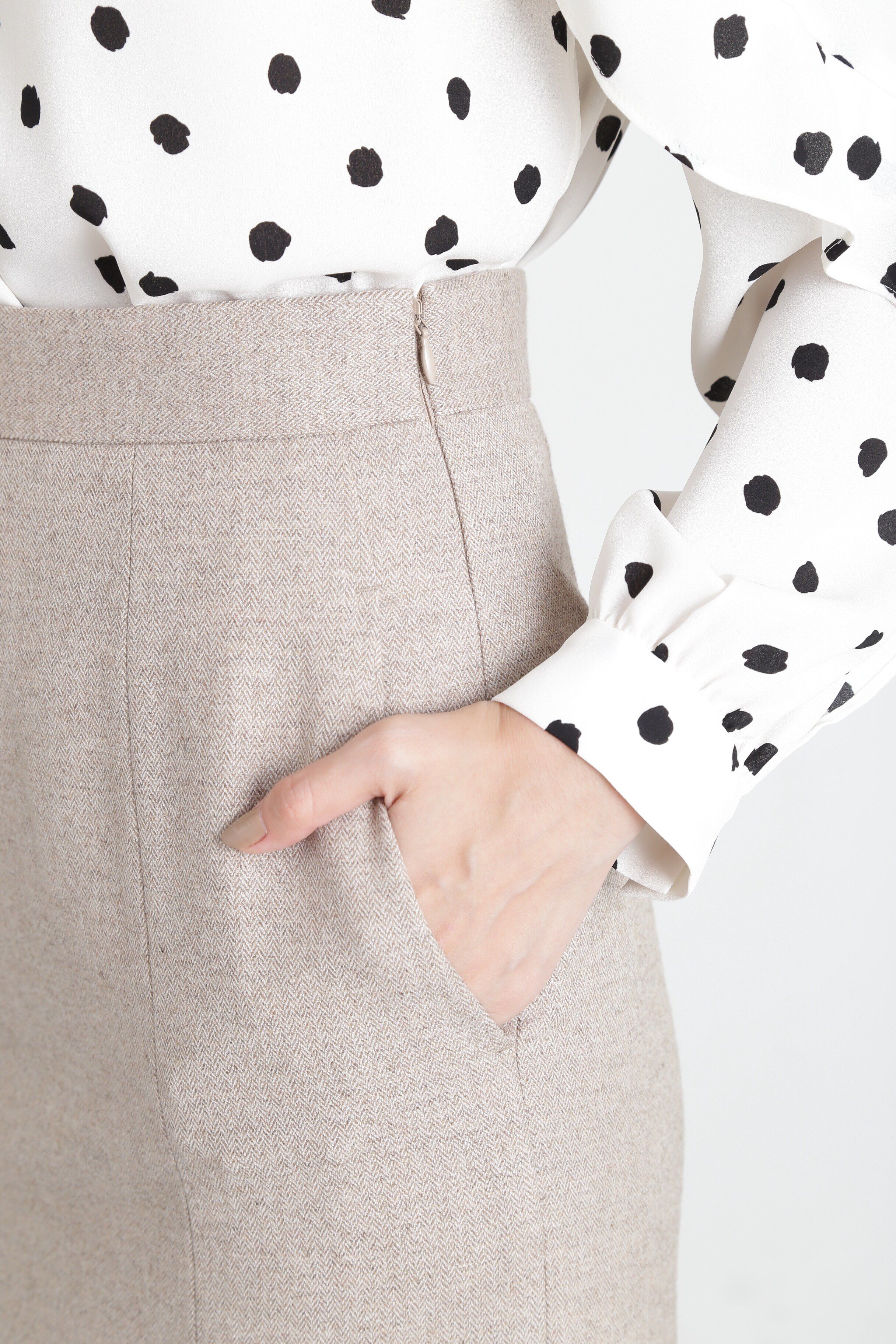  「ヘリンボンバックマーメイドスカート」|スカート|