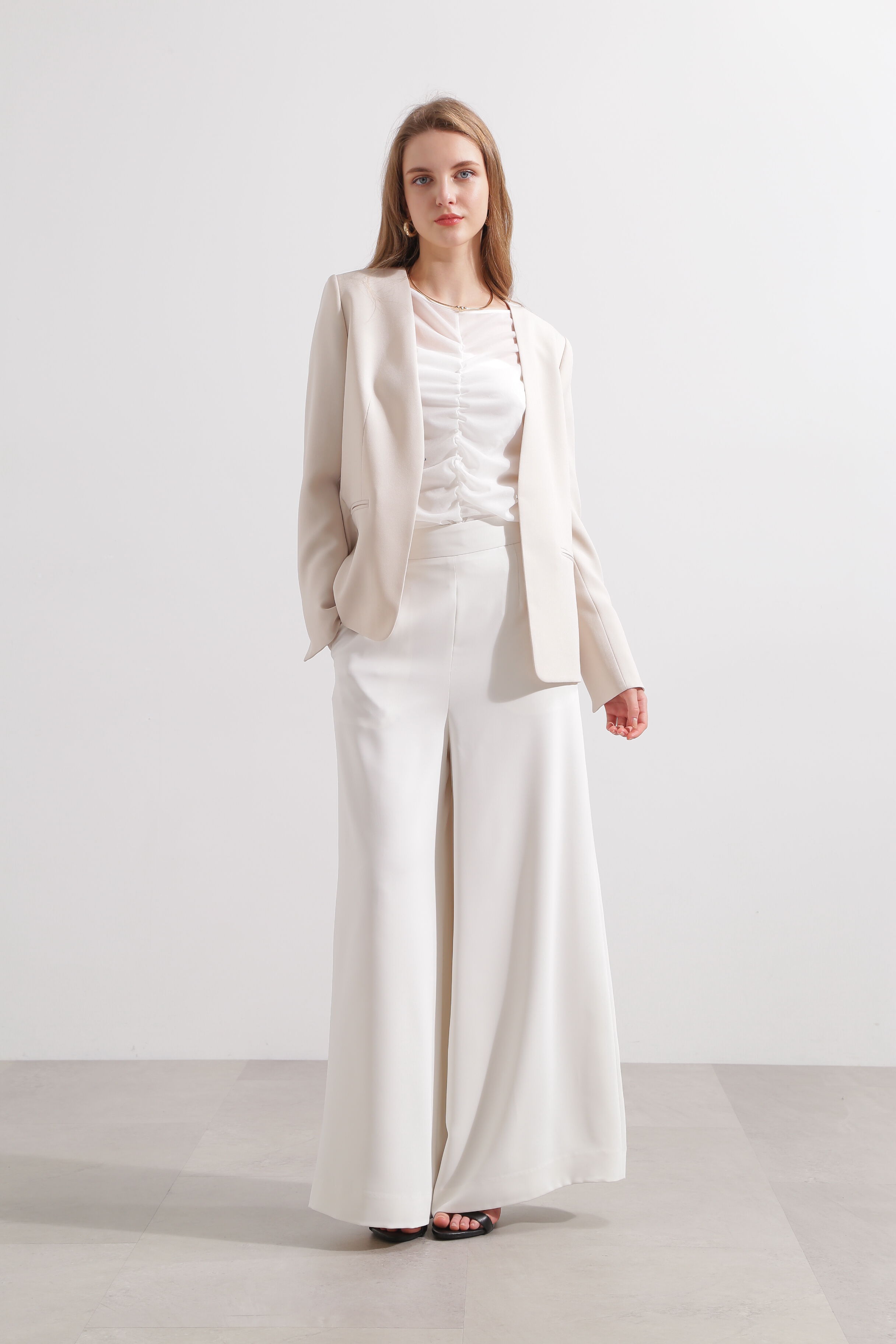  「◆シアーギャザーカットソー」|Tシャツ・カットソー|