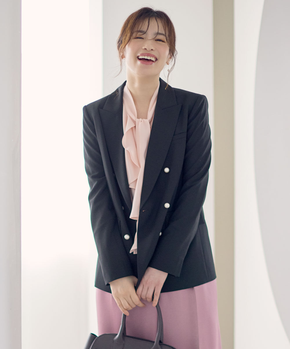  「◆ダブルブレストジャケット」|その他|ネイビー