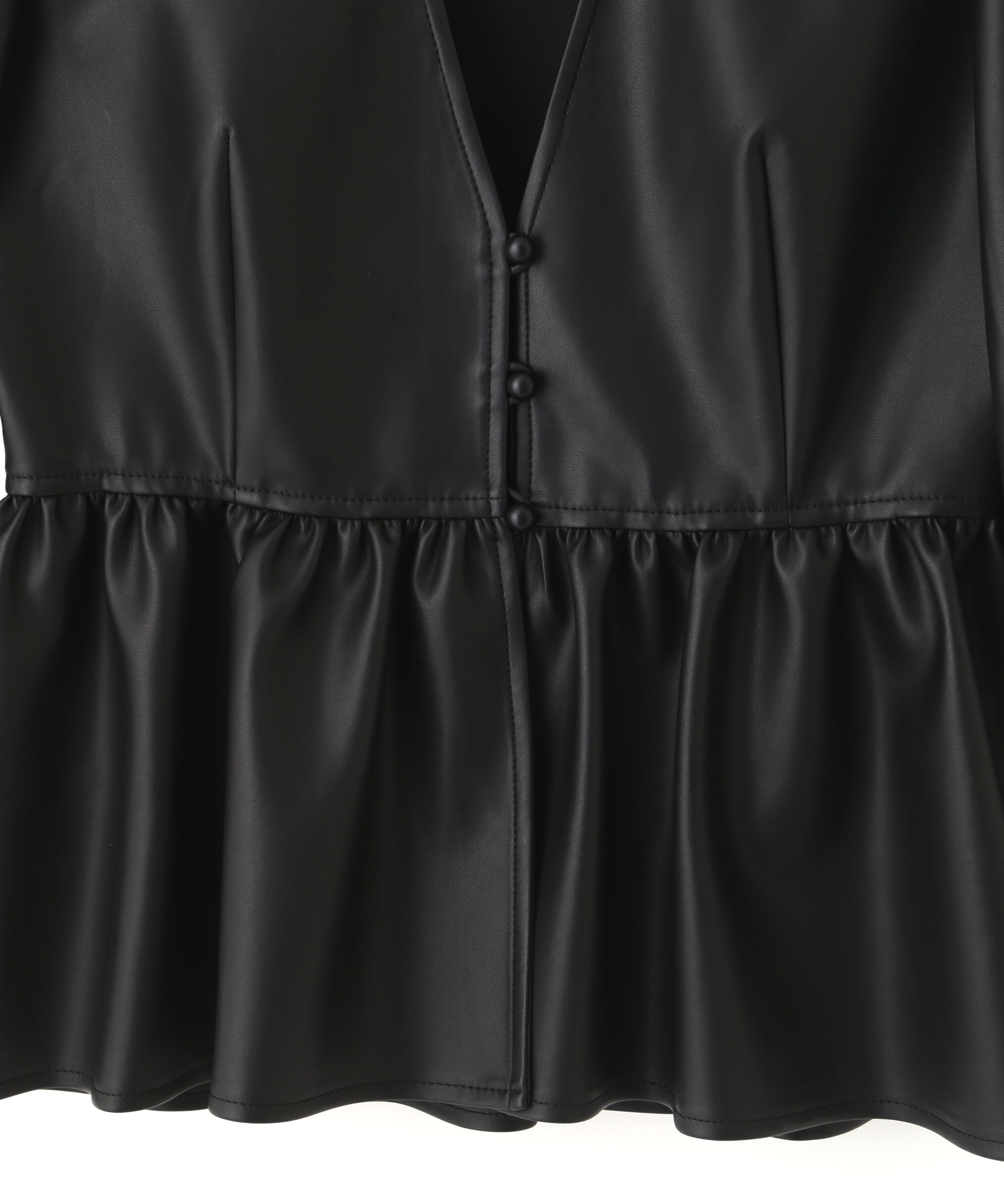  「◆フォーレザーペプラムブラウス」|シャツ・ブラウス|