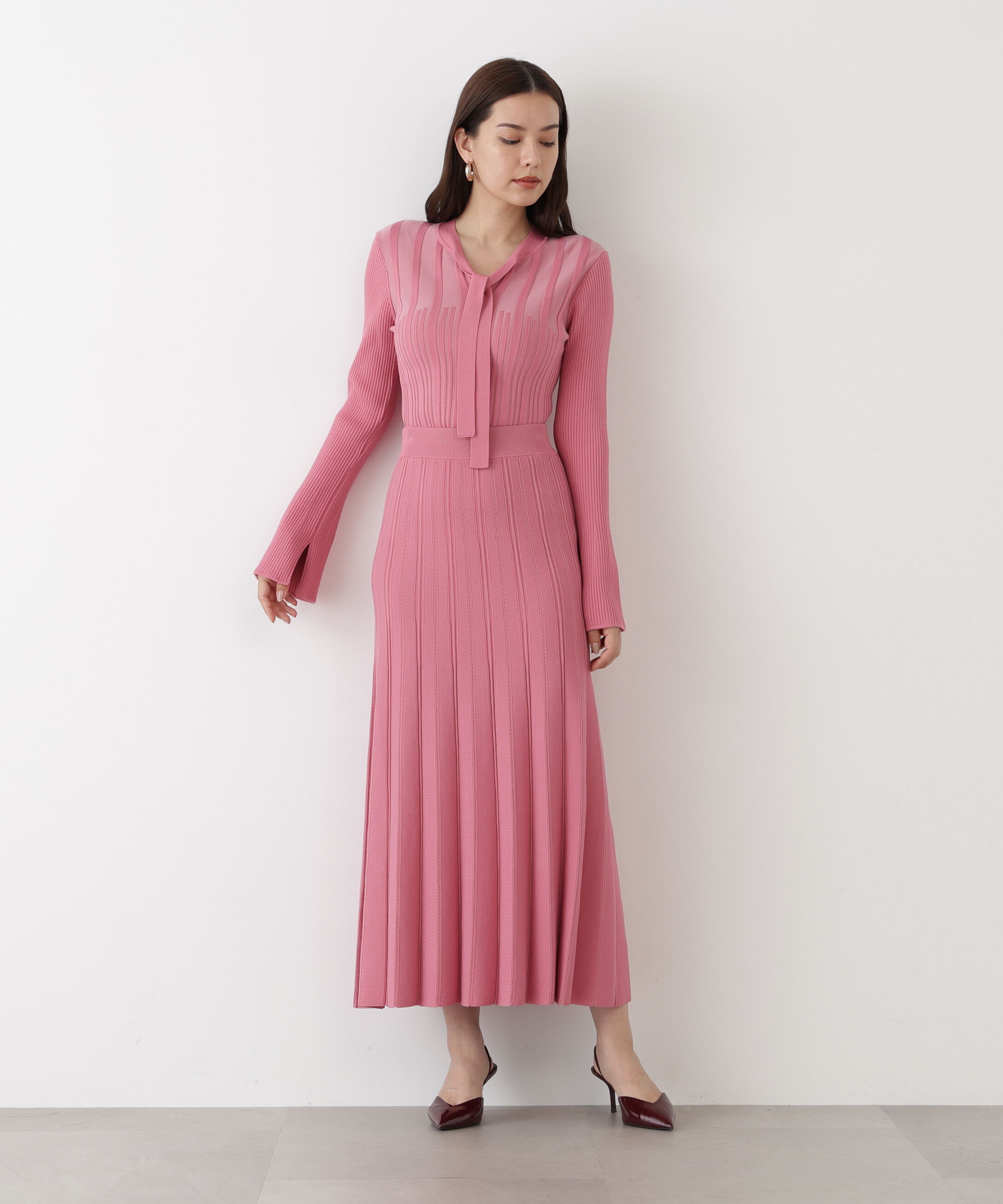  「◆ニットプリーツフレアースカート」|スカート|