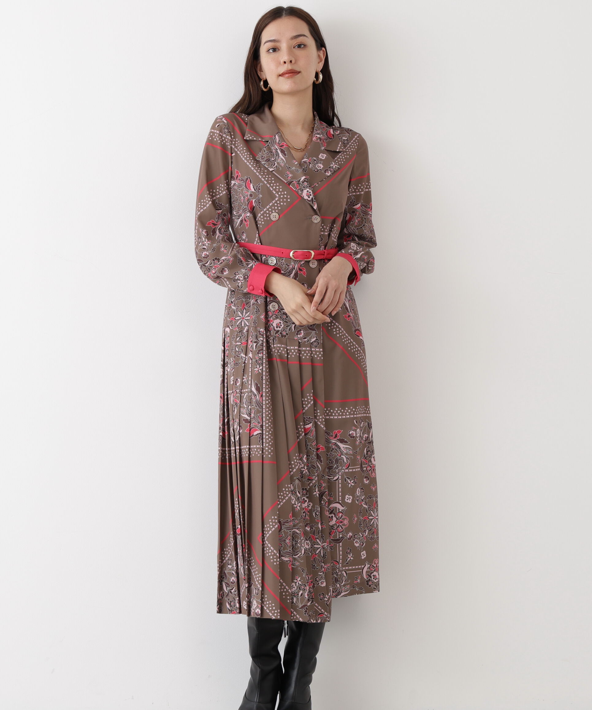  「◆フローラルスカーフプリントワンピース」|ワンピース|バーントアン 7