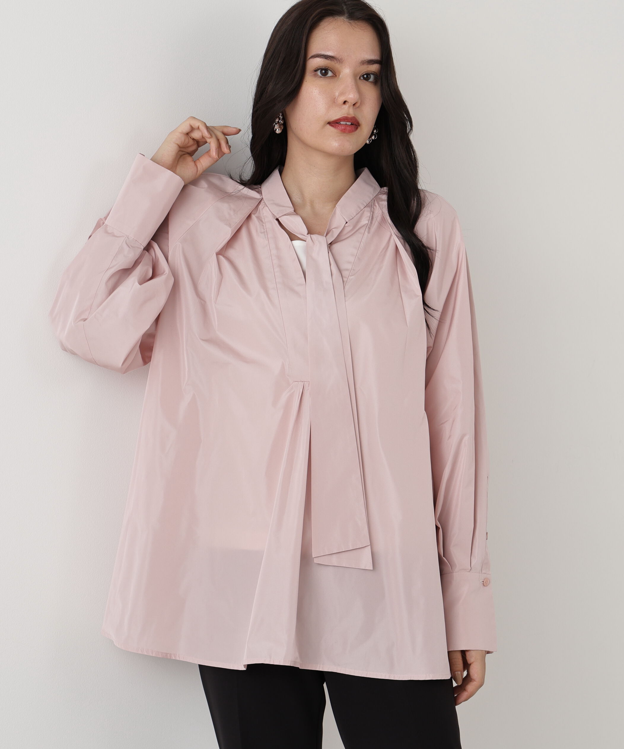  「◆タックフレアボウブラウス」|シャツ・ブラウス|